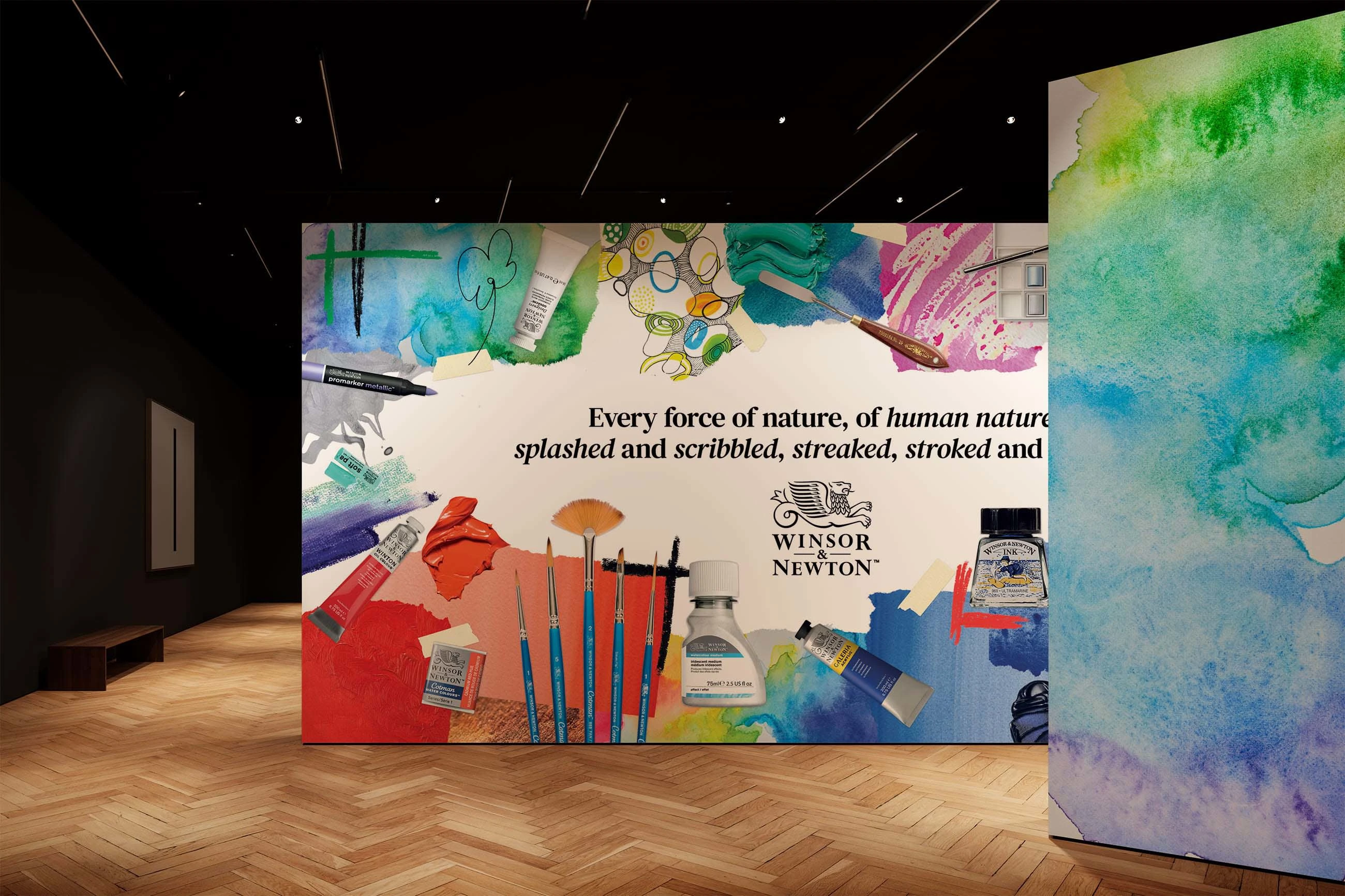 Mockup of the mural in stu