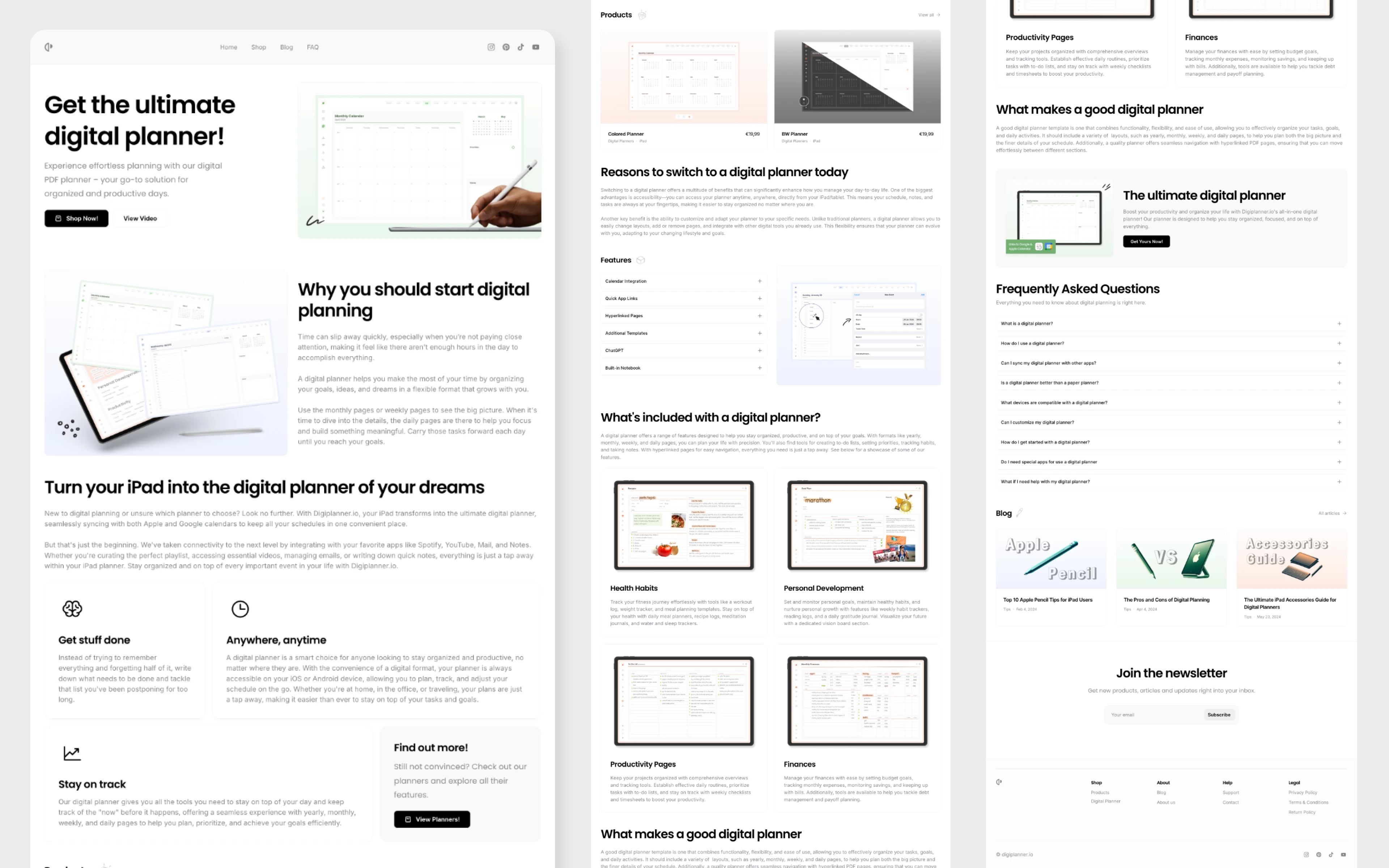 digiplanner.io landingpage