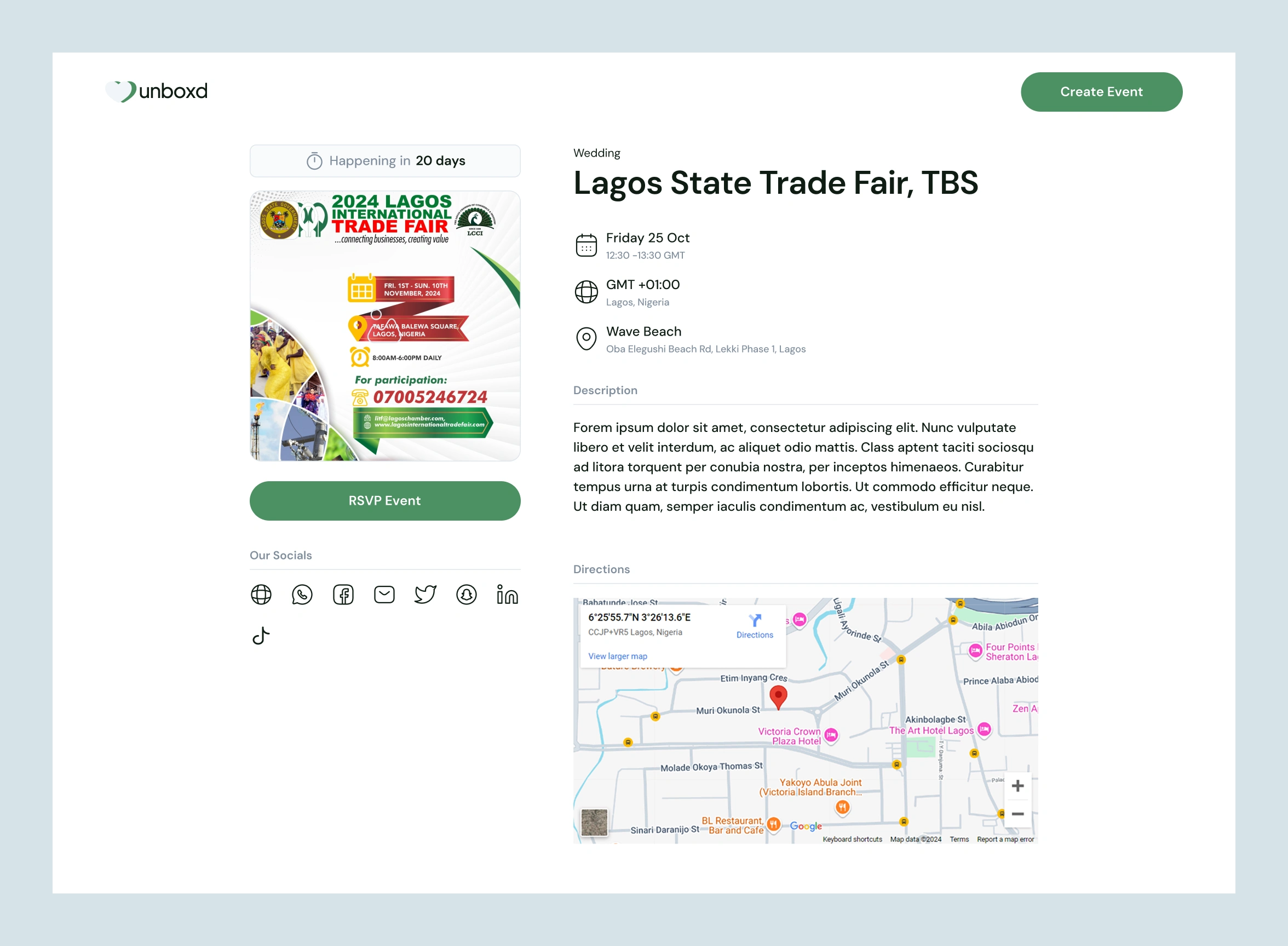 Event Page