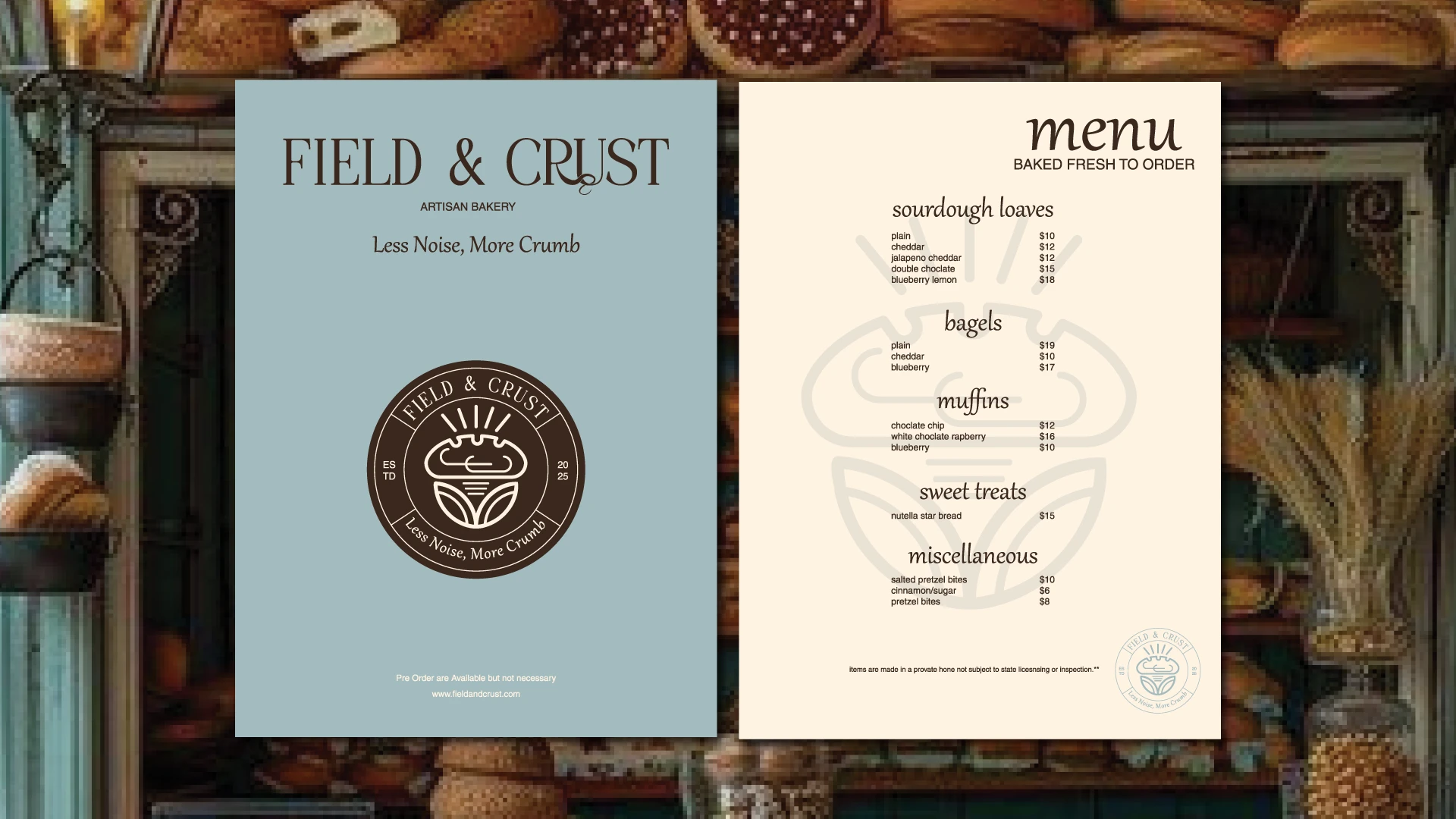Menu Card Design