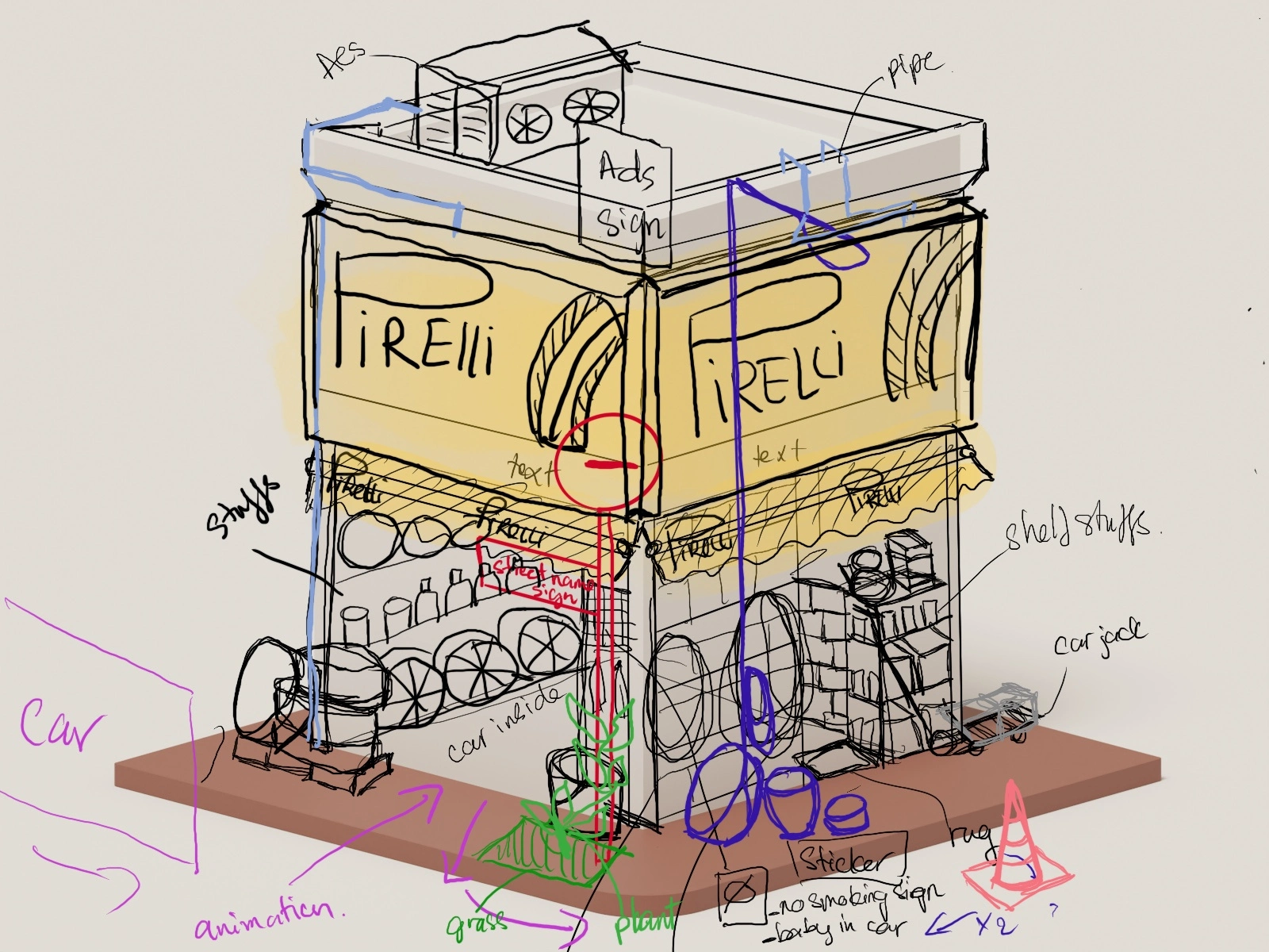 Sketching from Procreate