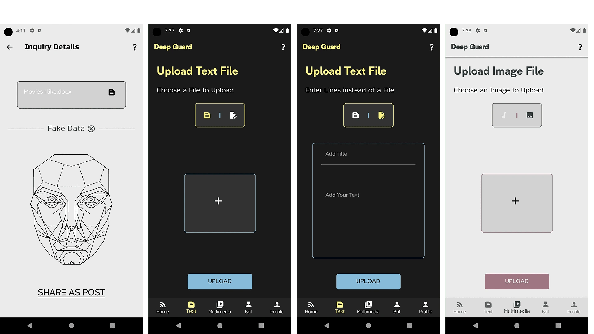 Upload Files in both Light & Dark Mode