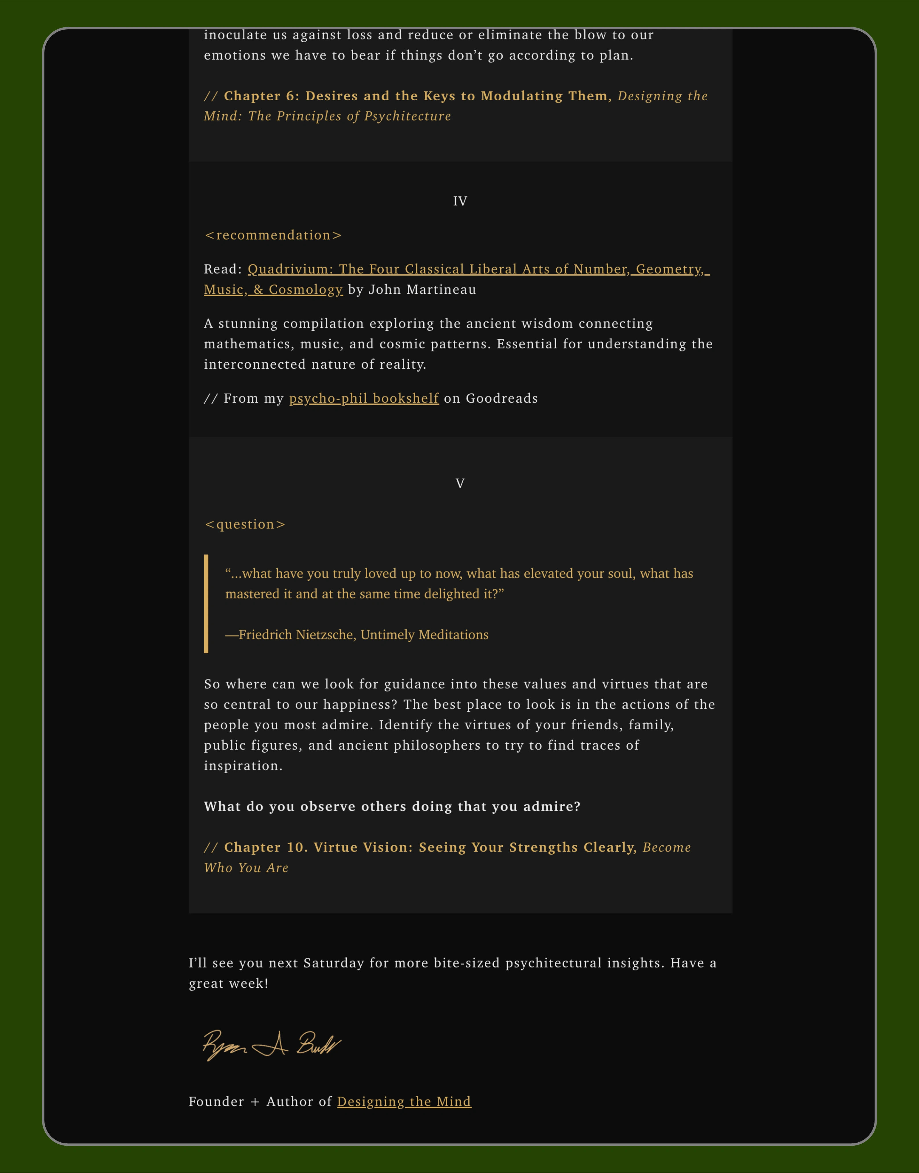 Snippet of A Email Template