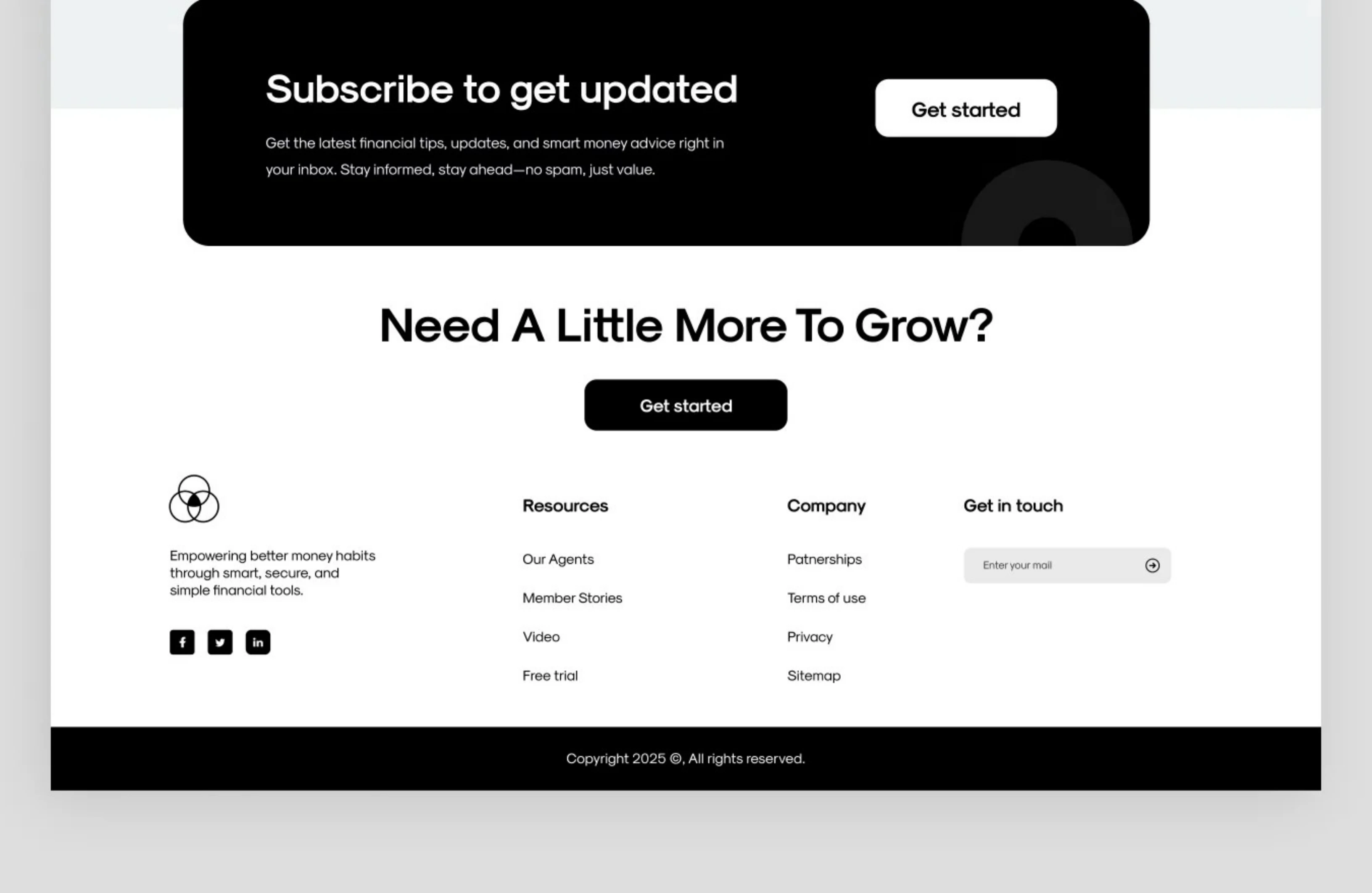 Full homepage design 