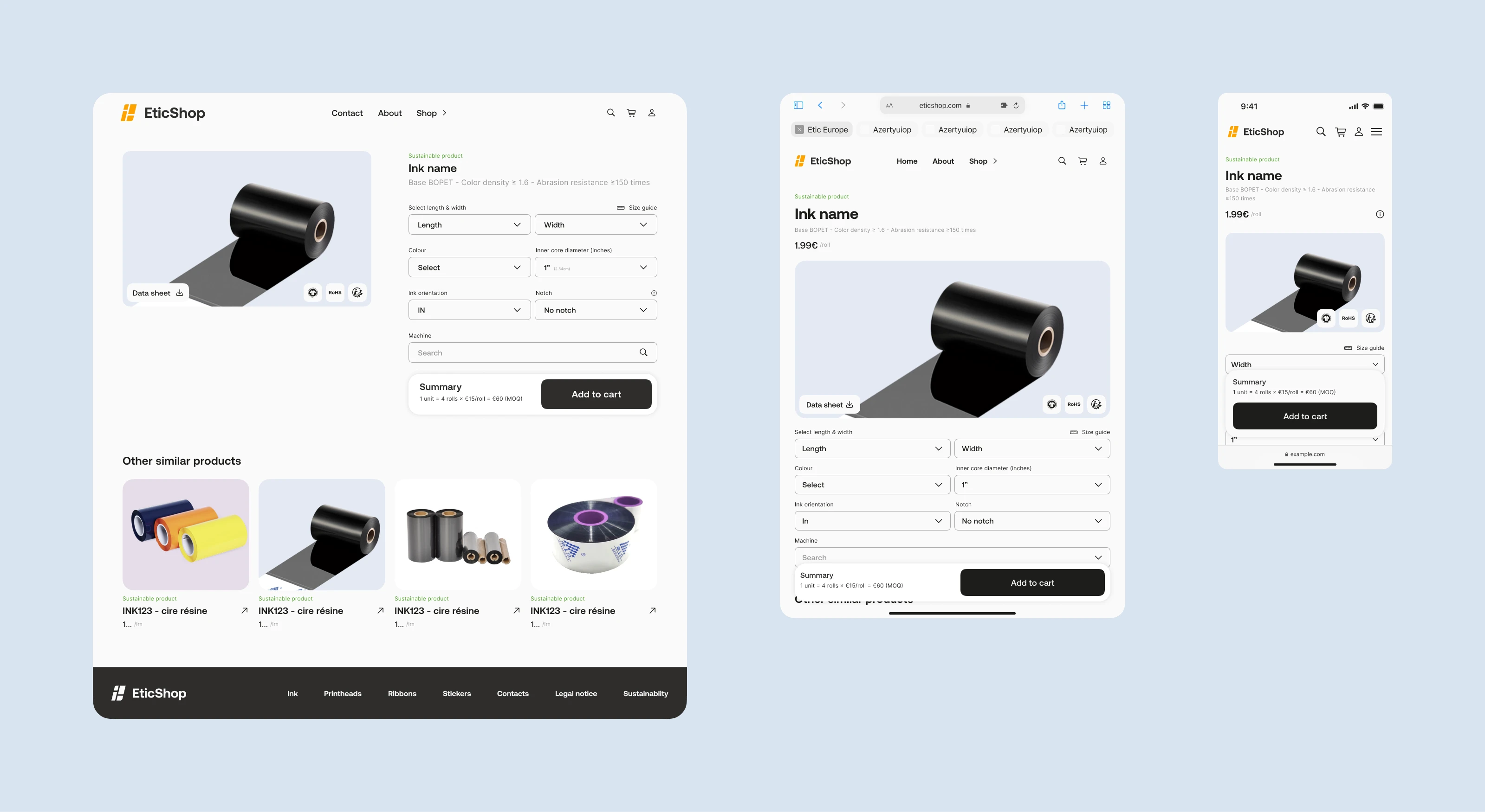 Shop by categories with a side filters menu