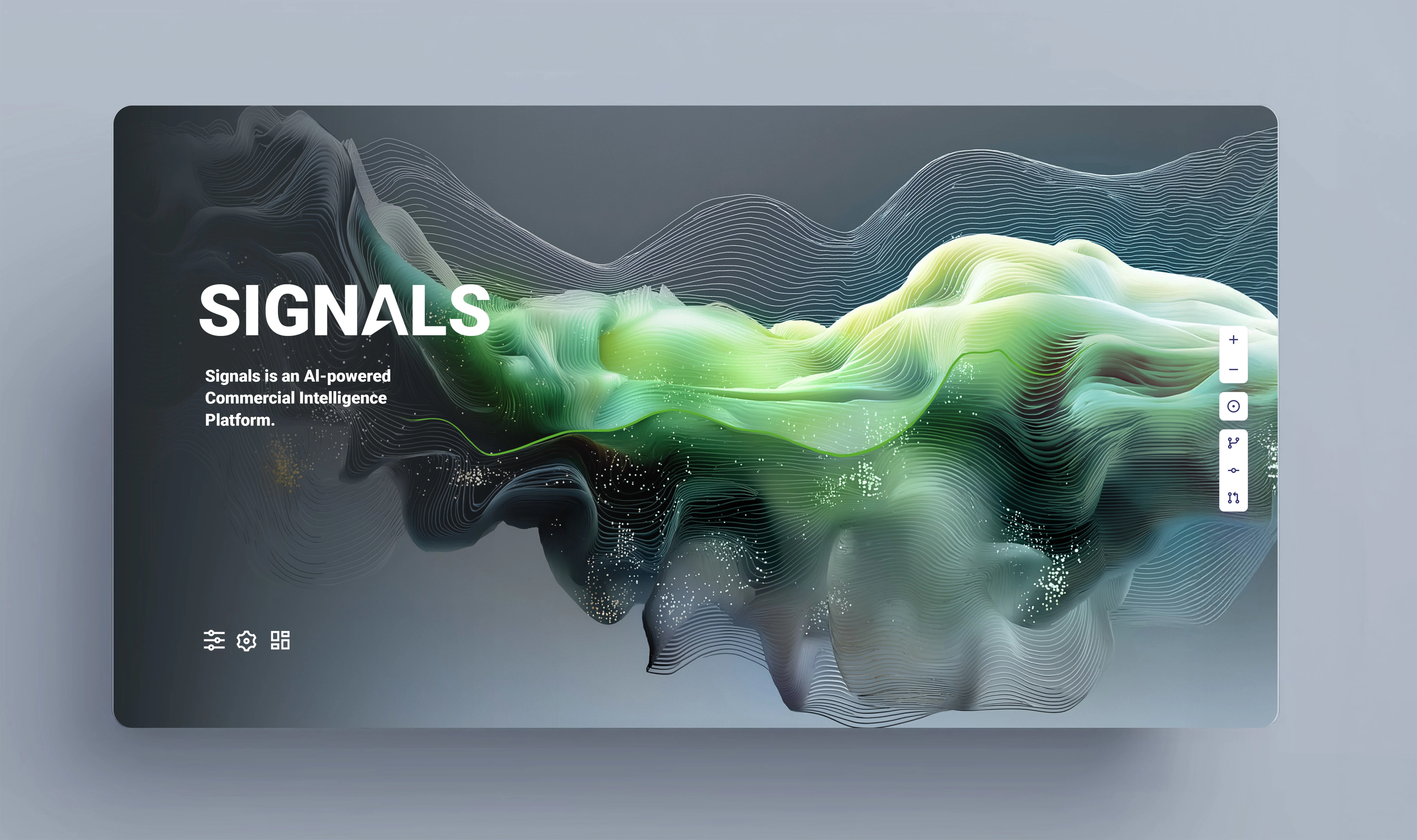 A ‘breathing system’ concept — visualizing insights as an organic flow that expands, contracts, and shifts like a living organism. This direction explores how signals evolve in real time, helping teams sense emerging opportunities rather than just viewing static data.