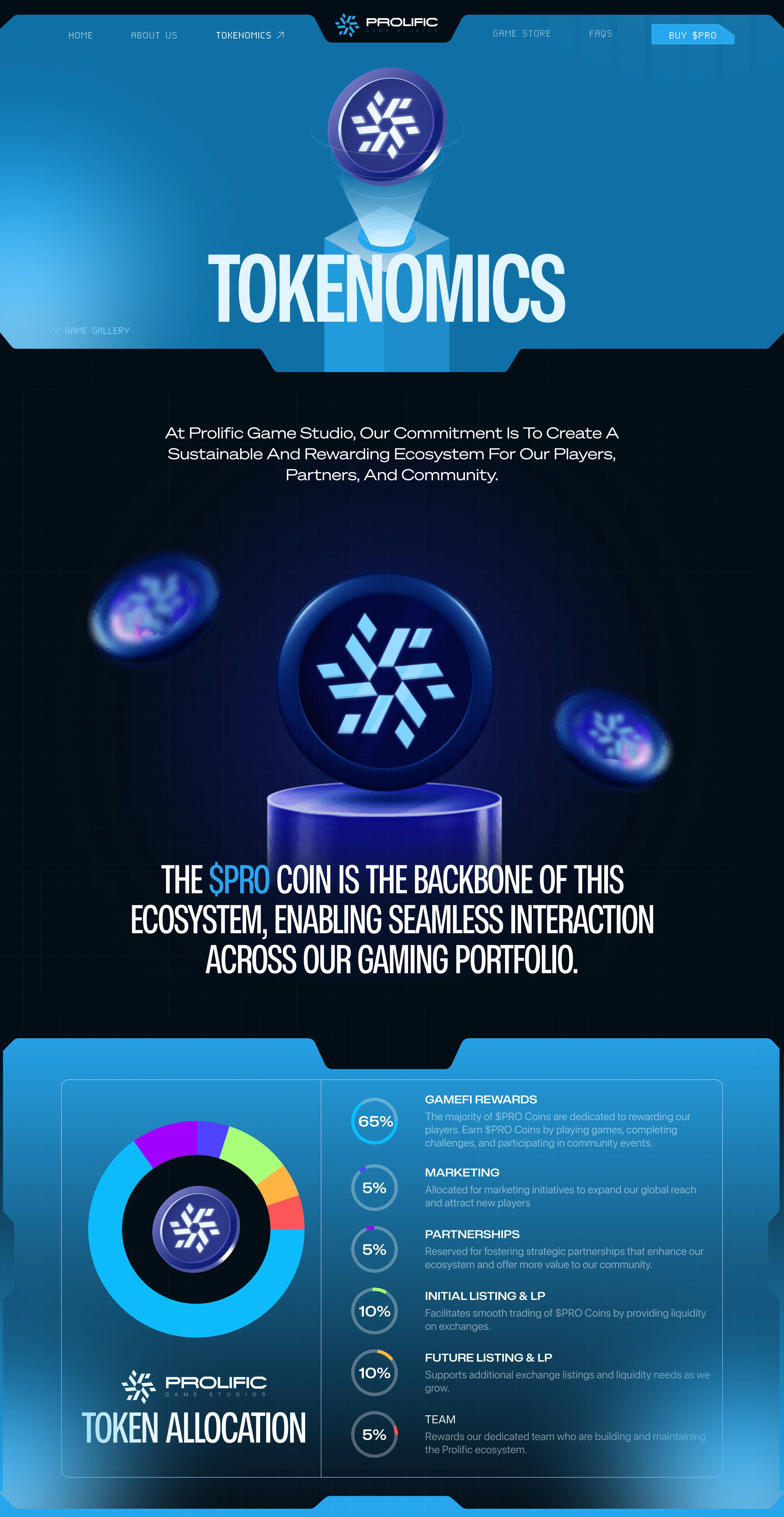 Tokenomics Page