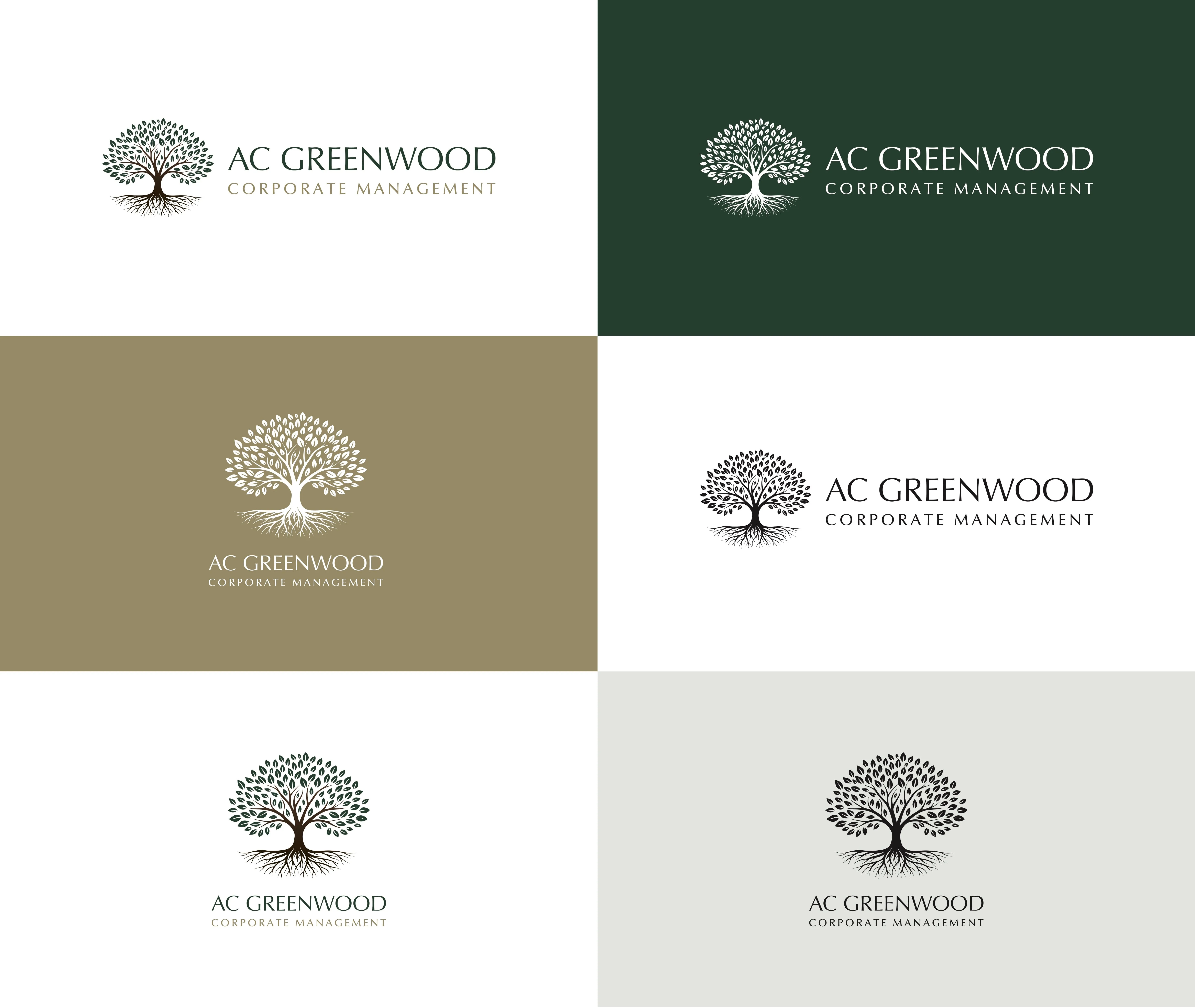 Logo for AC GREENWOOD brand identity