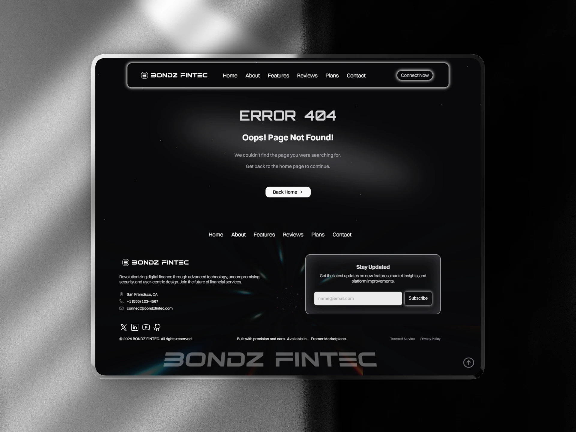 404 Page Screen Preview