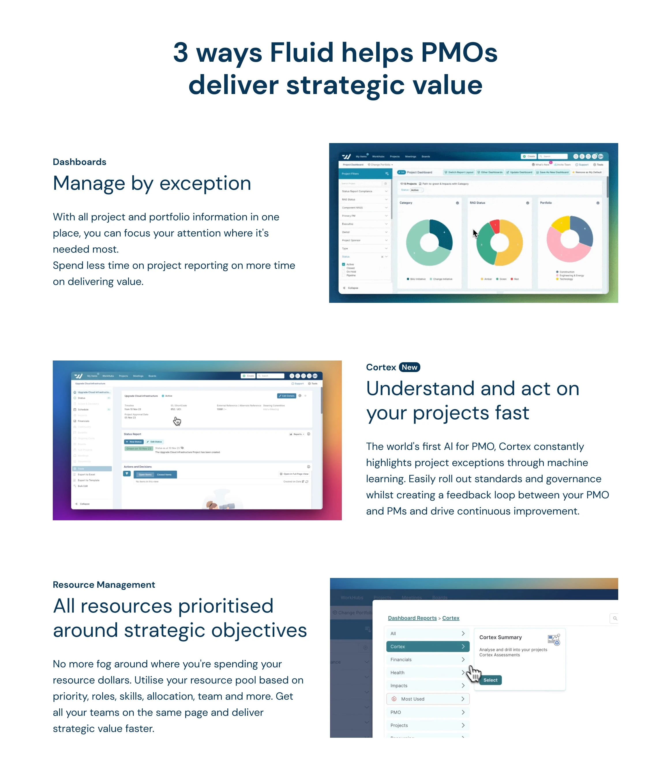 Strategy section after redesign