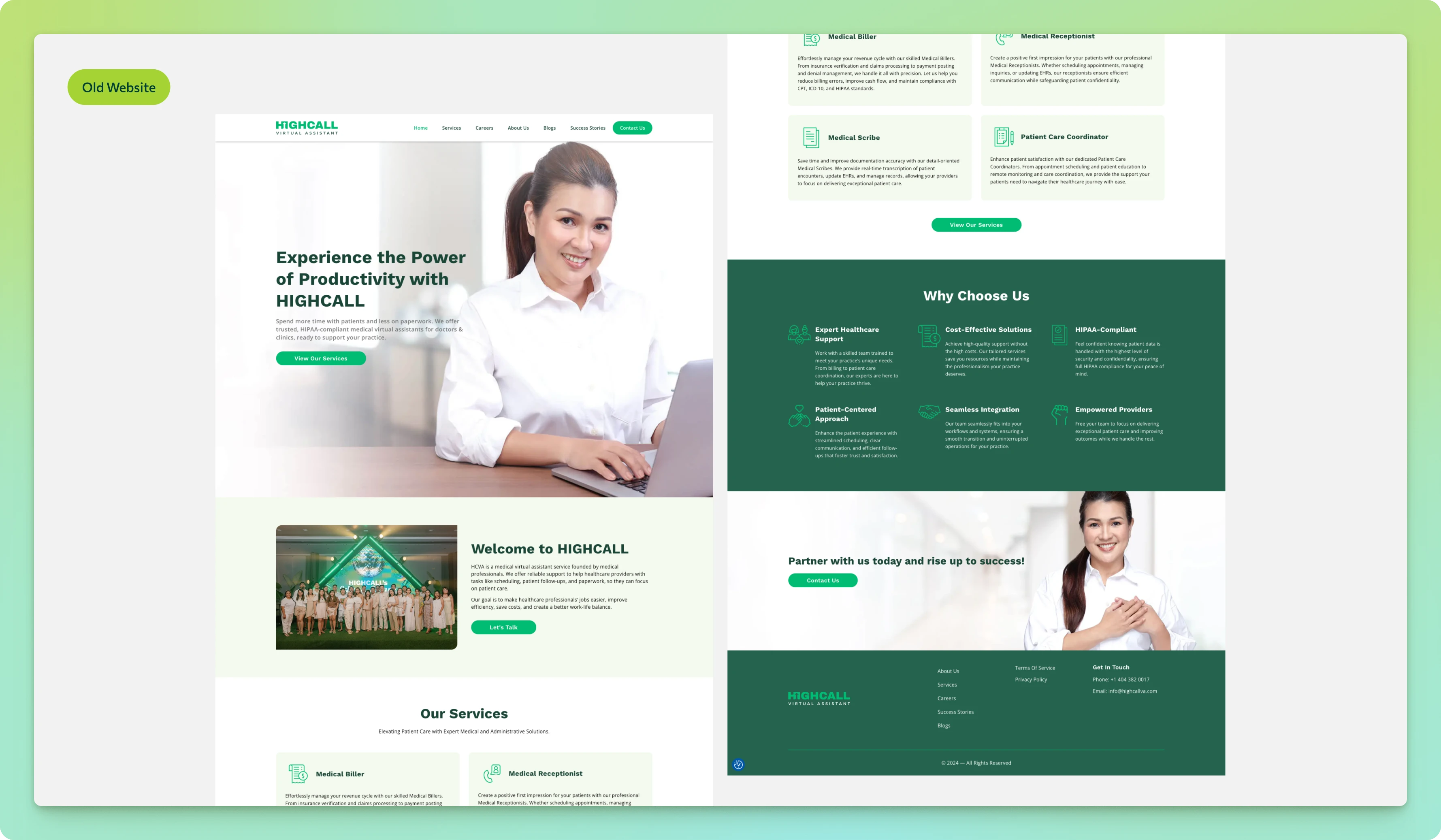 Website Before
