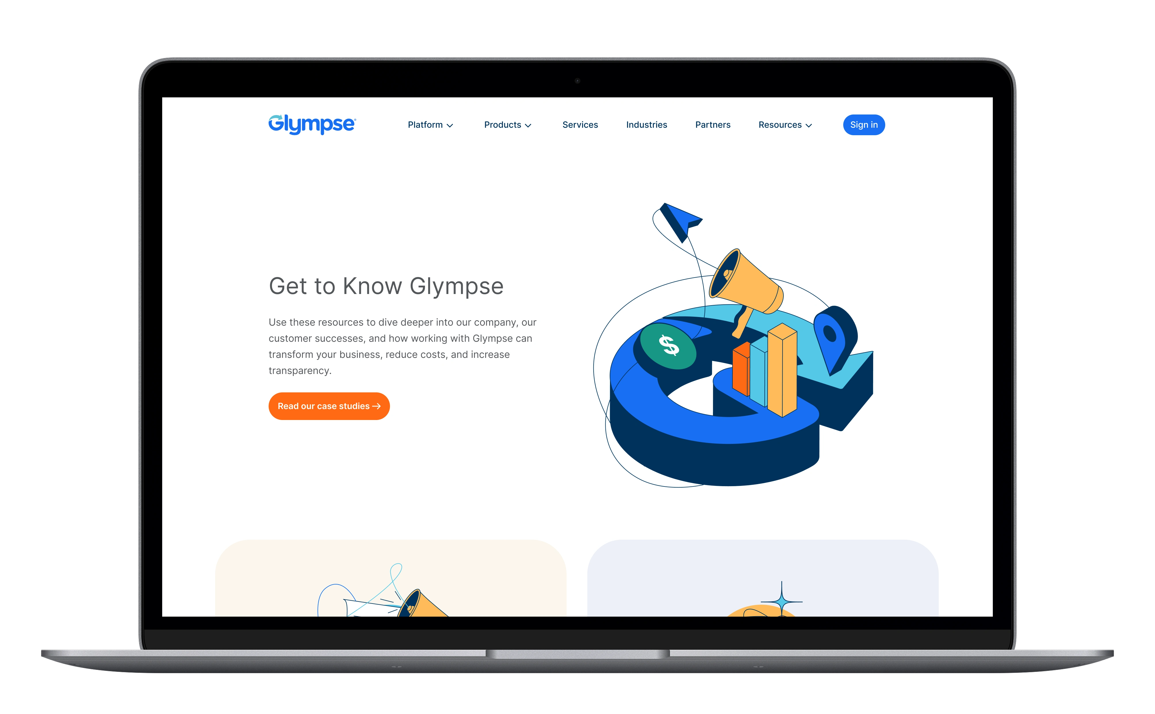 Glympse corporate website redesign