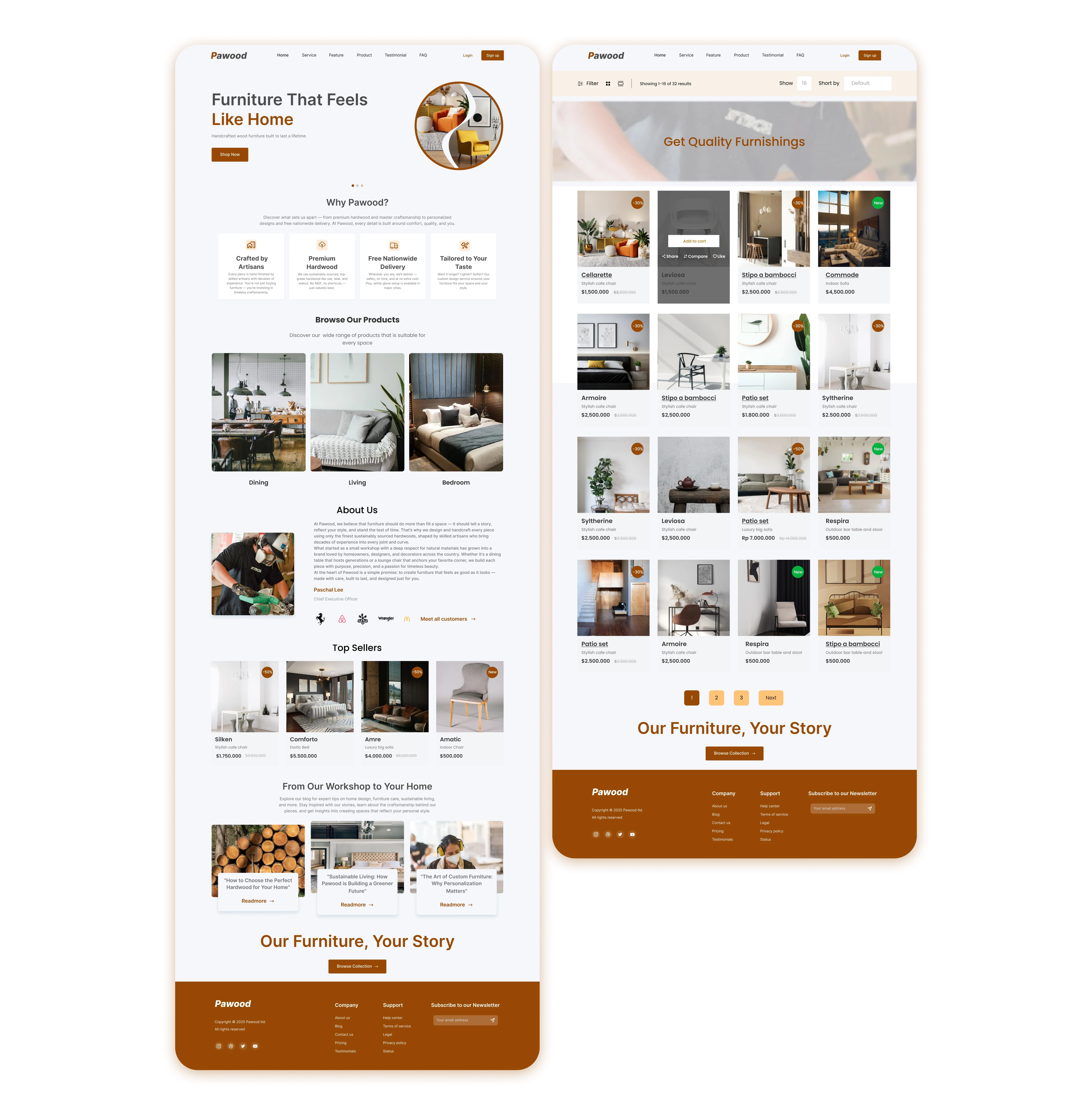 Landing Page & Shop Page