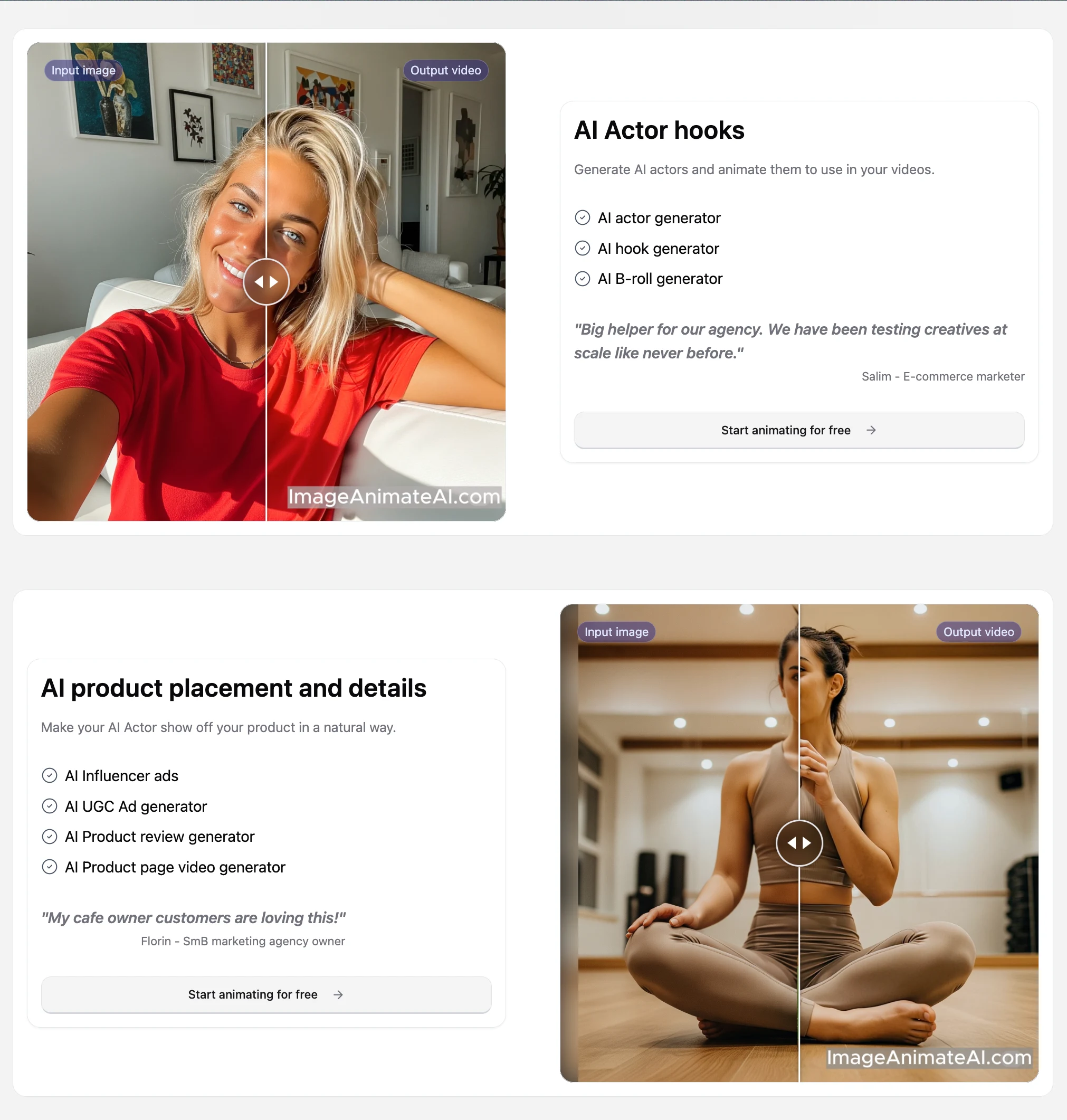 ImageAnimateAI.com - turn images into UGC Ads