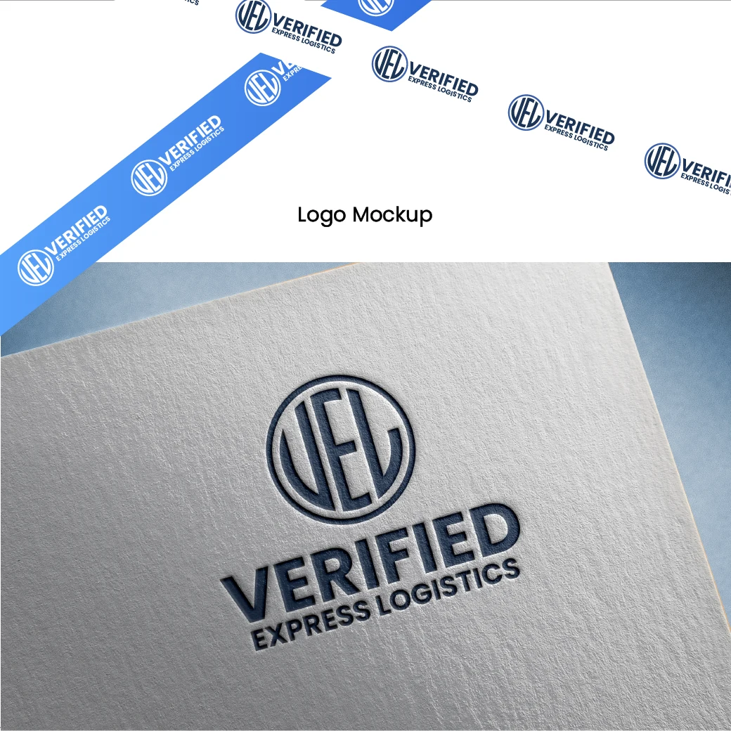 Pressed embossed logo mockup