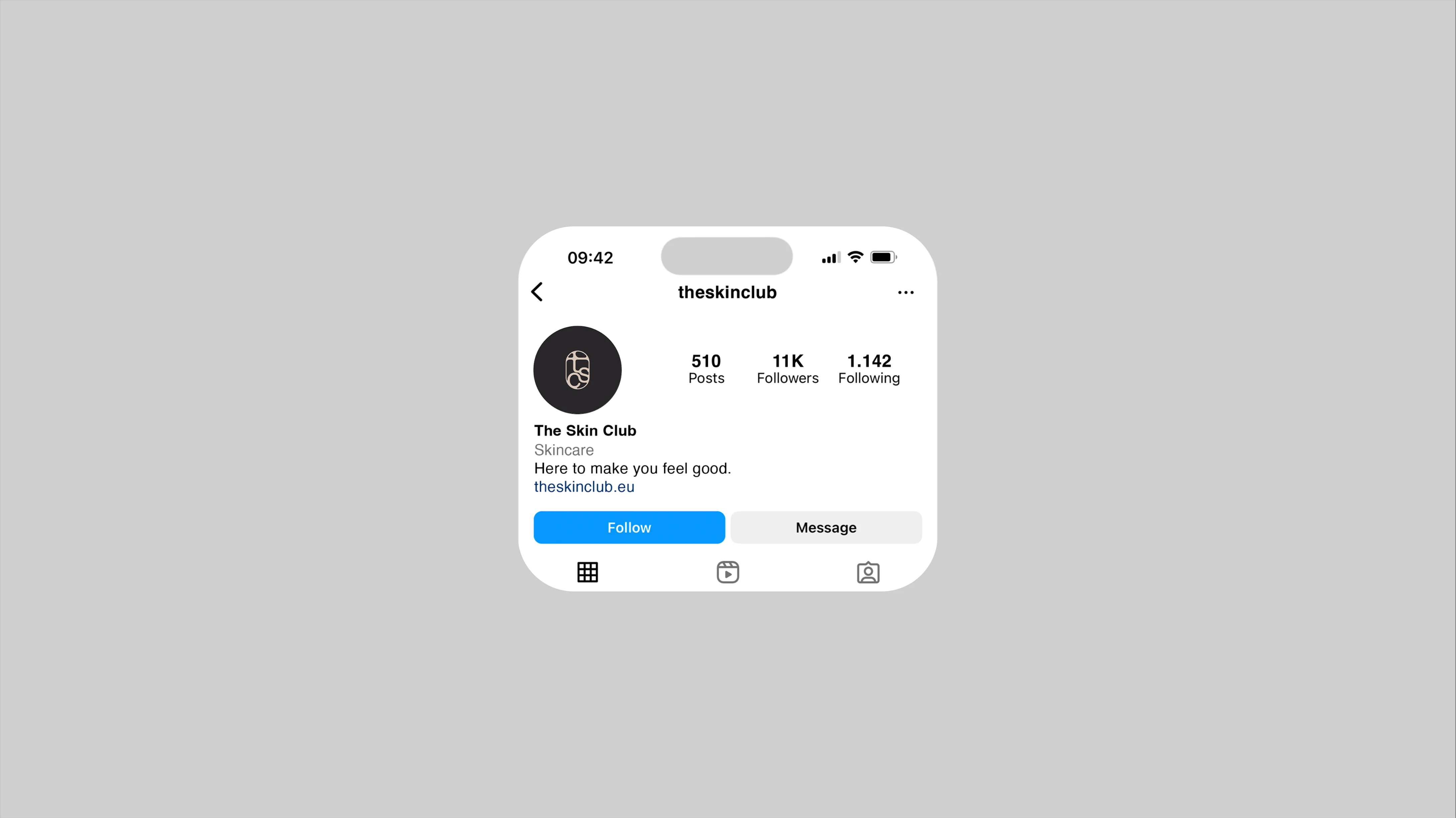 Social media mockup using the logo mark
