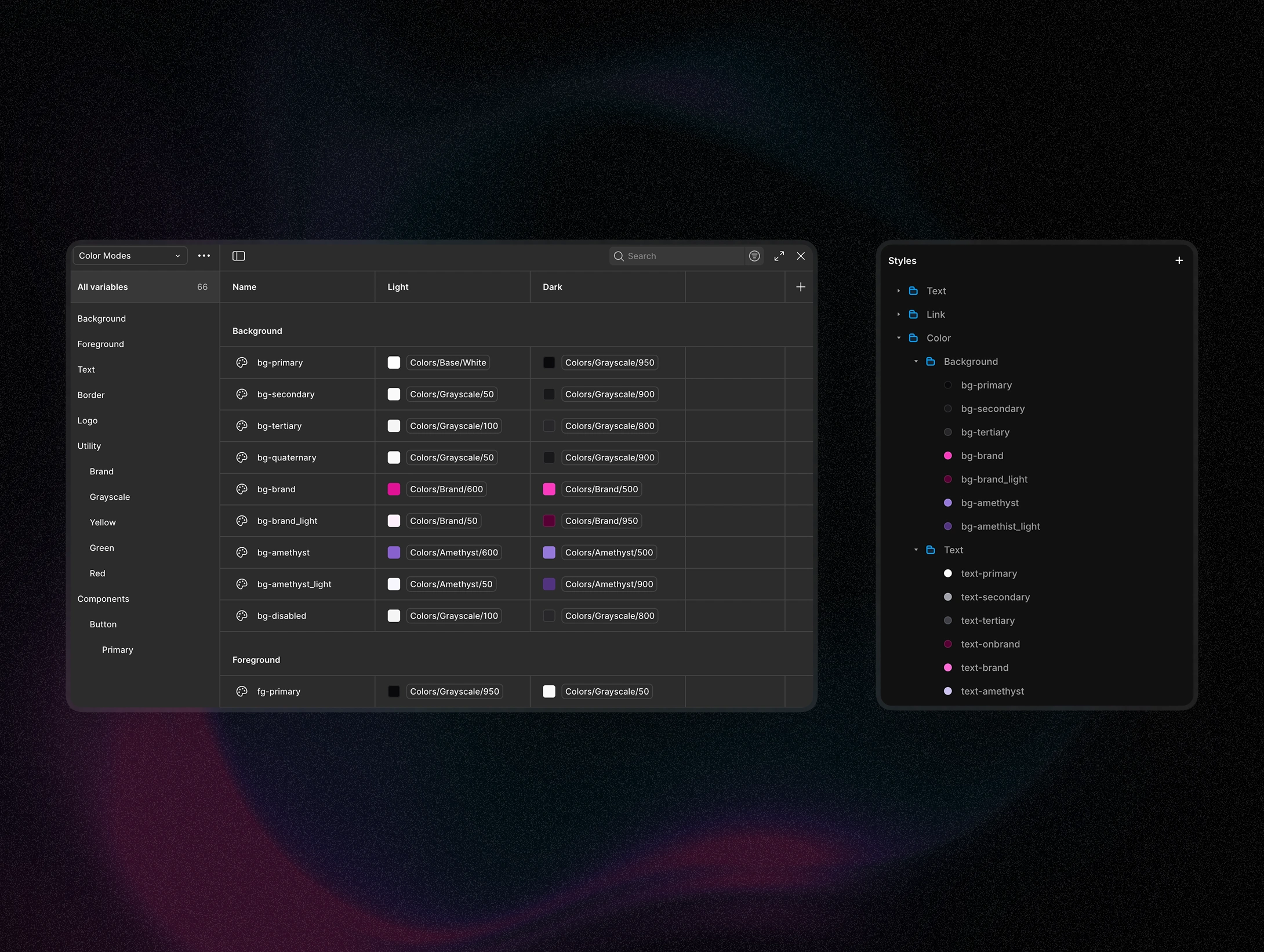 Figma Variables and Framer Styles definition