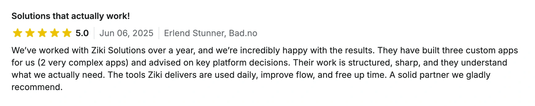 Client Testimonial: Erlend Stunner, Bad.no