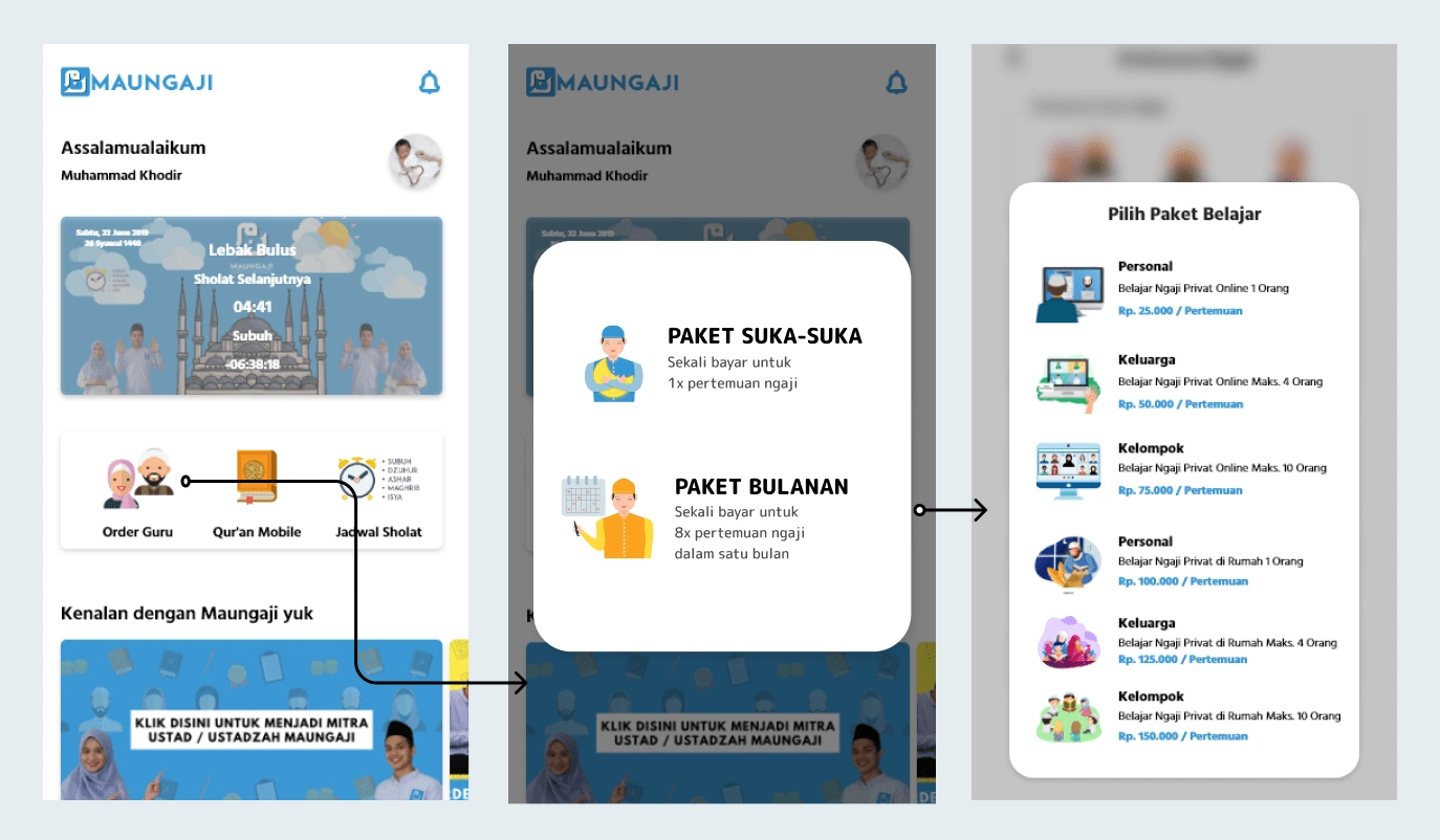 Desain lama Pilih Paket