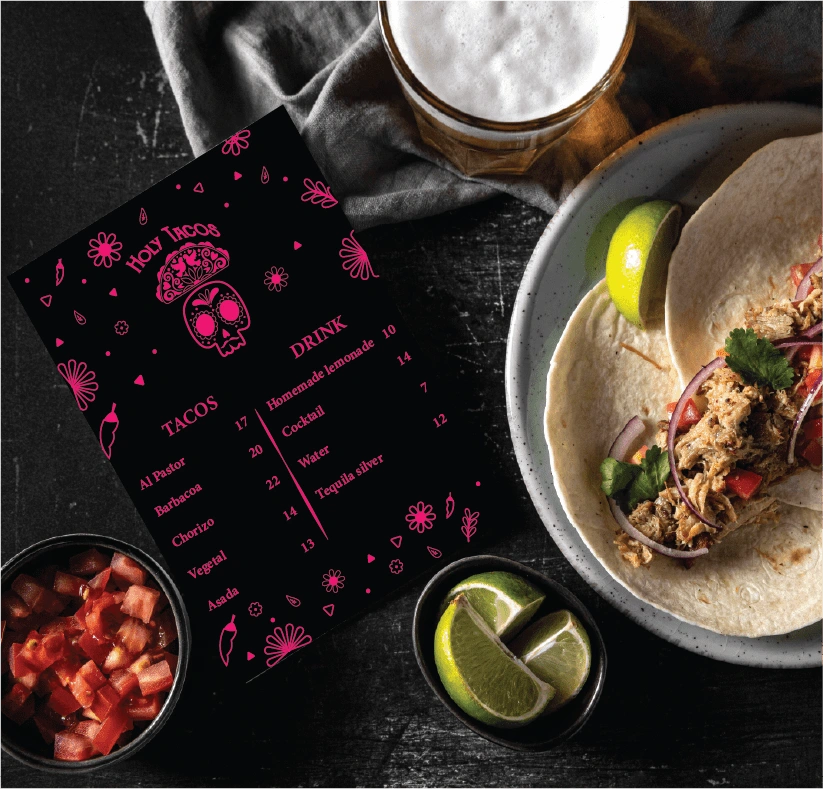 MENUS HOLY TACOS