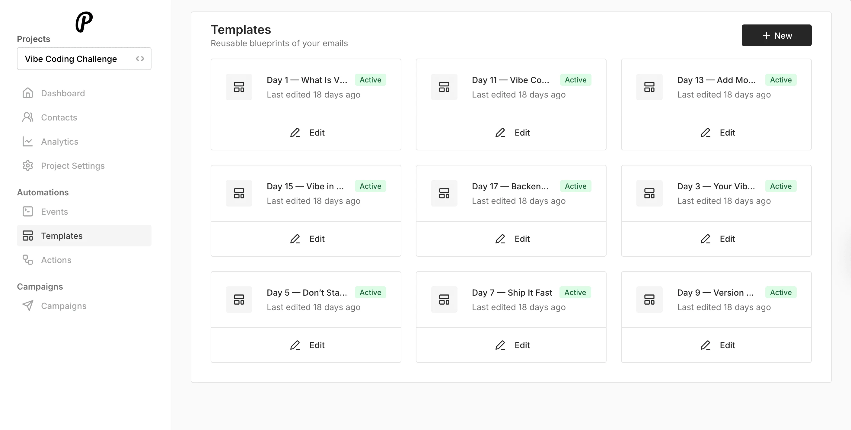 Example of an email challenge. Each lesson features a hands-on AI-powered coding prompt and encourages rapid experimentation.