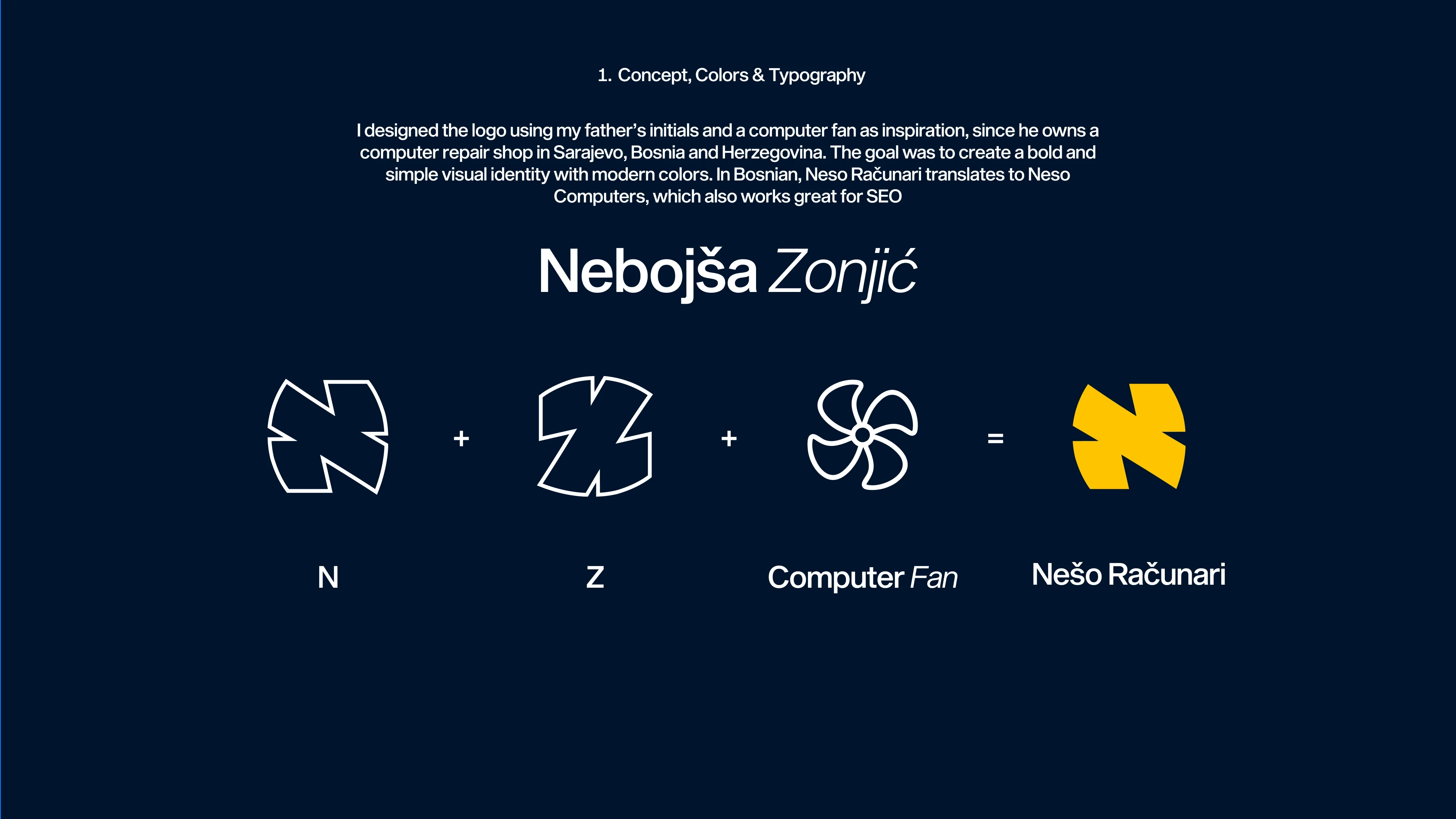 Concept, Colors & Typography