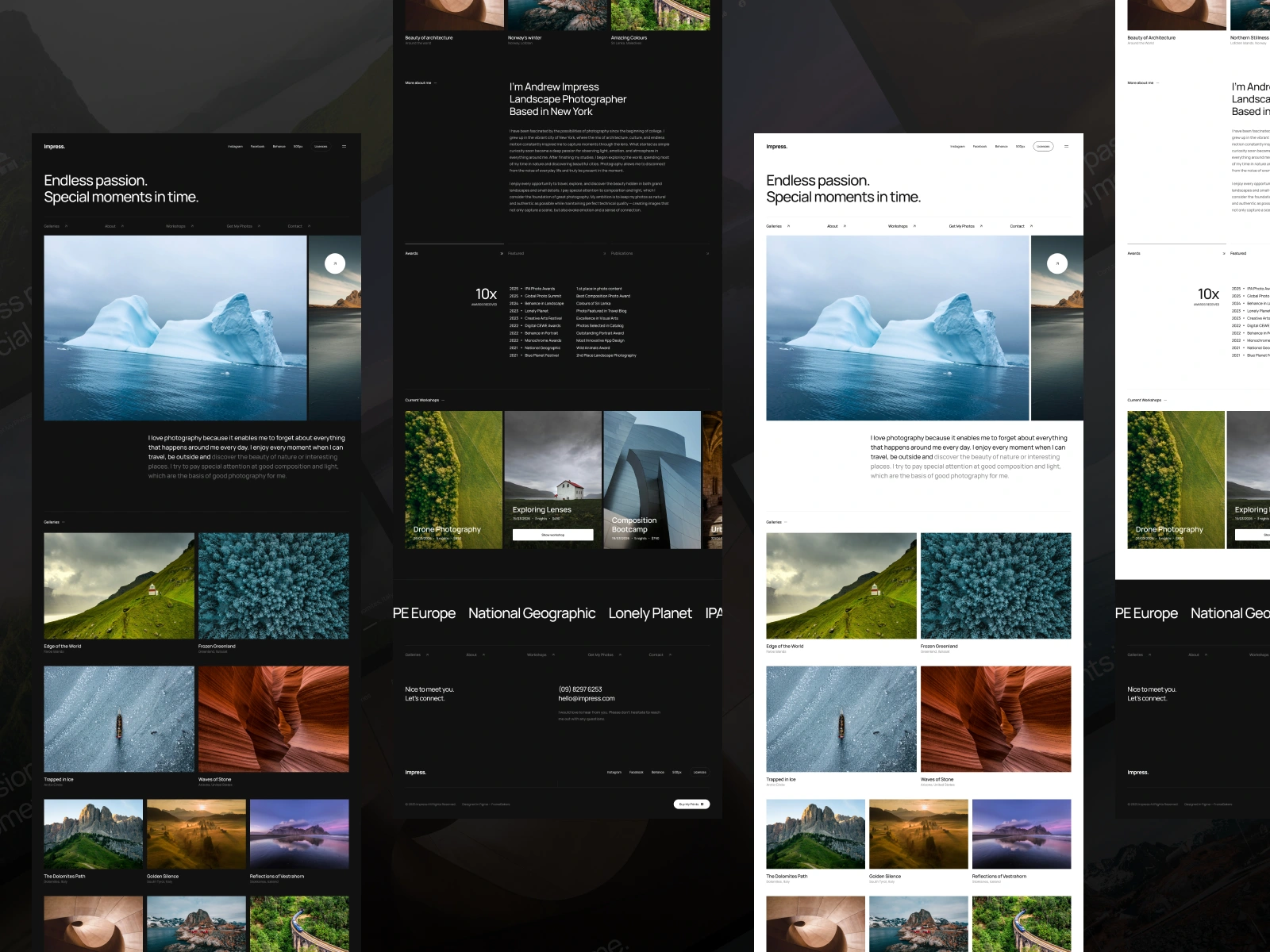 Homepage (Light / Dark)