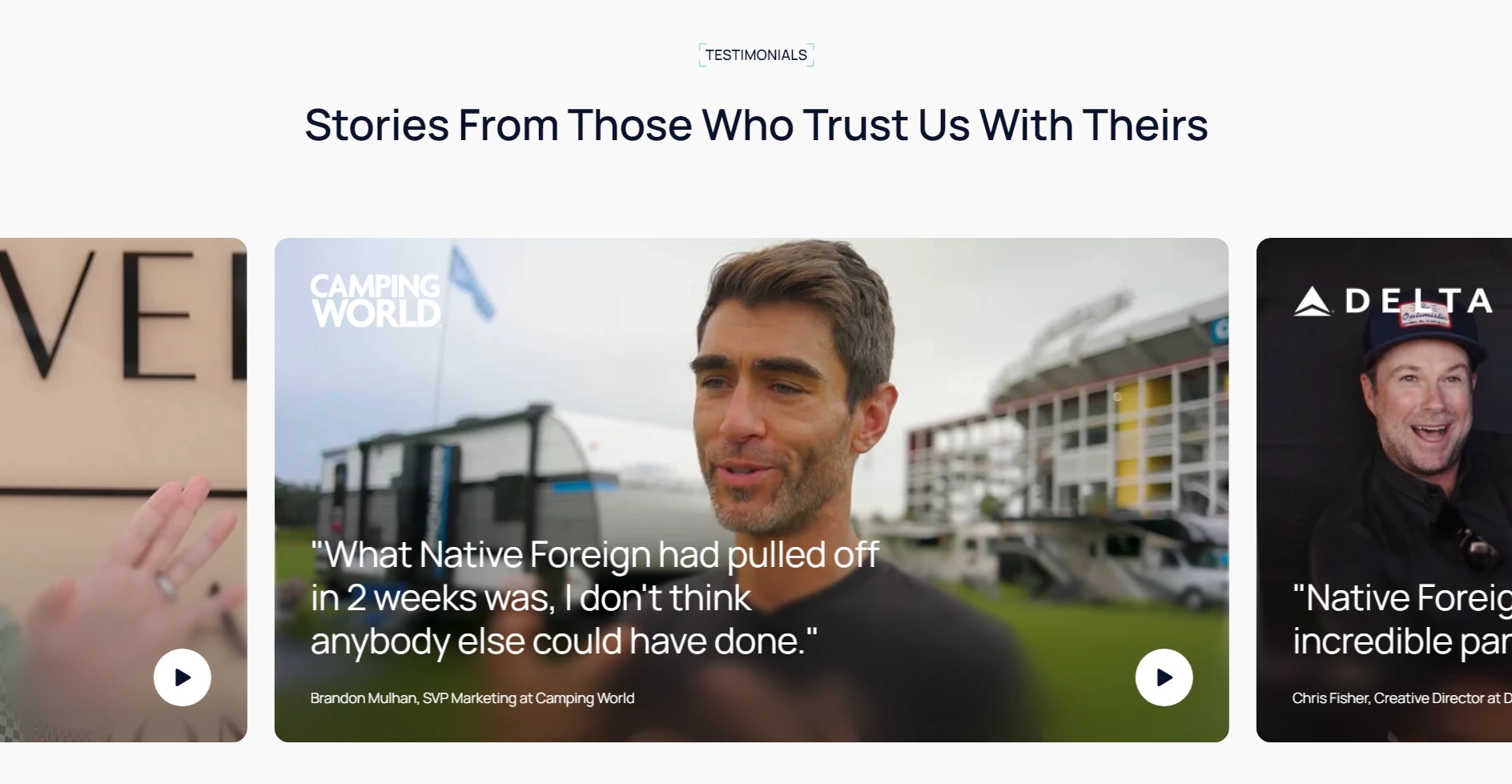 Testimonials Section