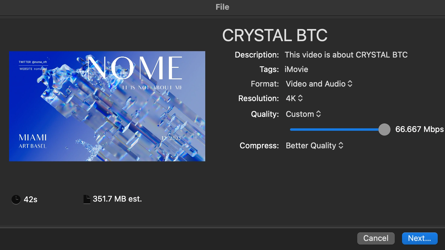 Export in 4K Resolution