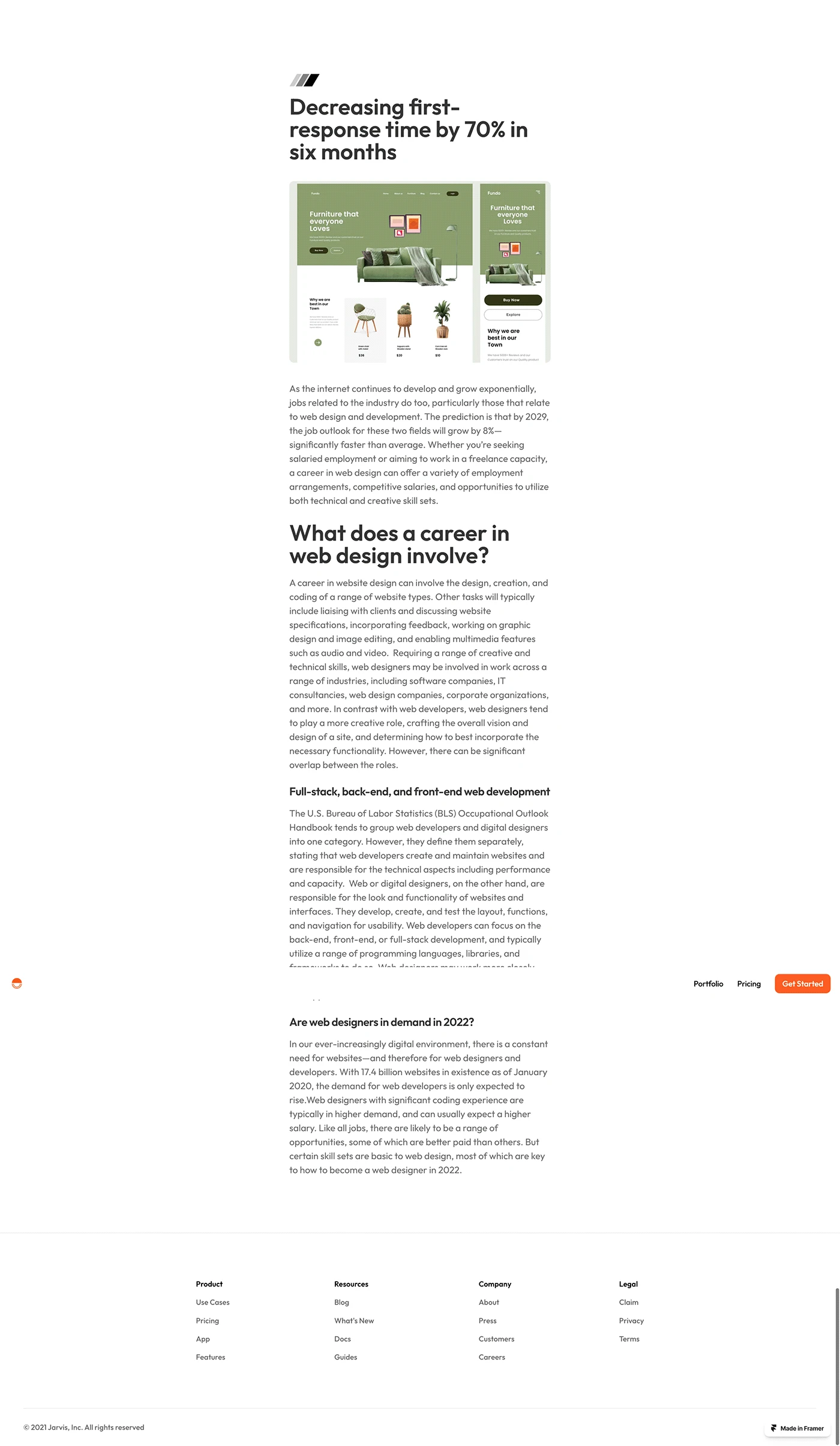 Portfolio destailed page