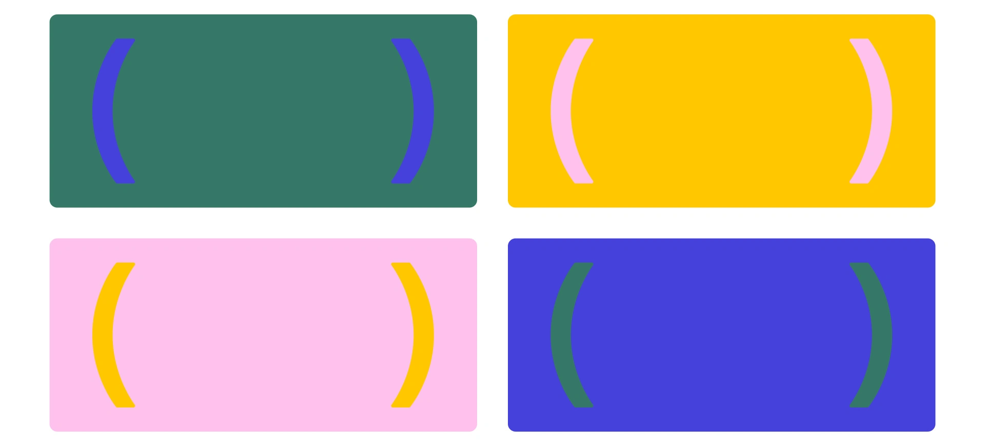 Graphic language and color combinations