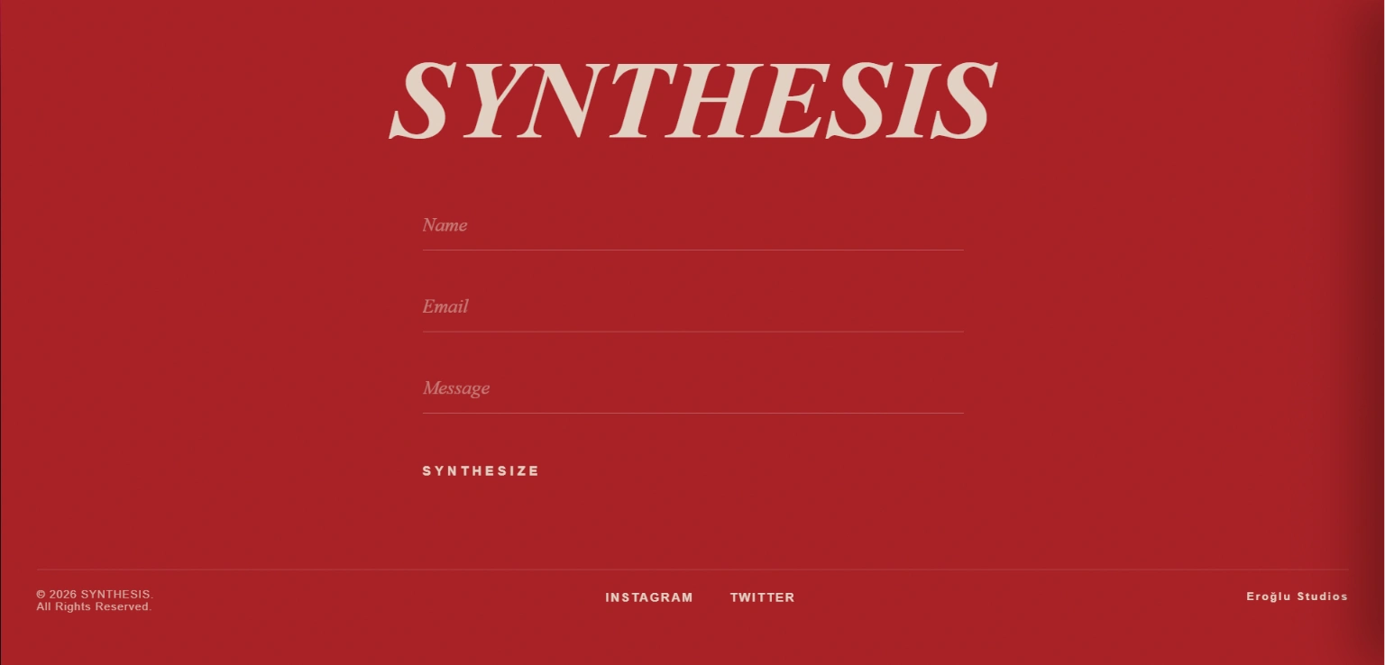 Contact Section — Minimal, direct, no friction