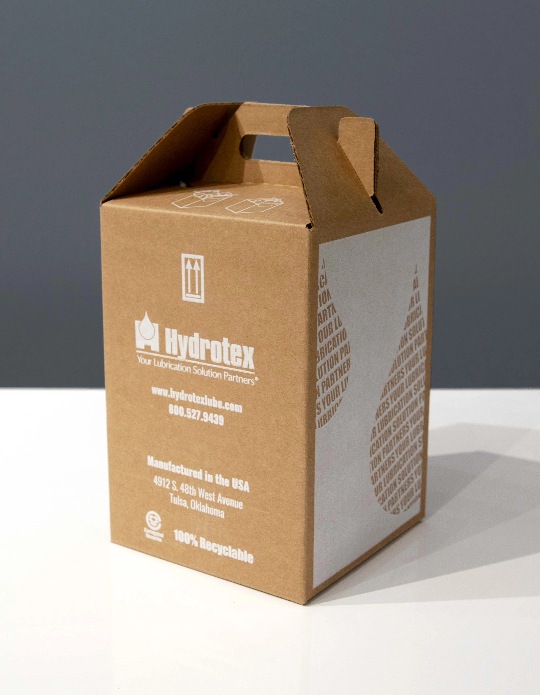 Inner box design utilized white ink to maintain color-coded differentiation between food grade and non-food grade products. 