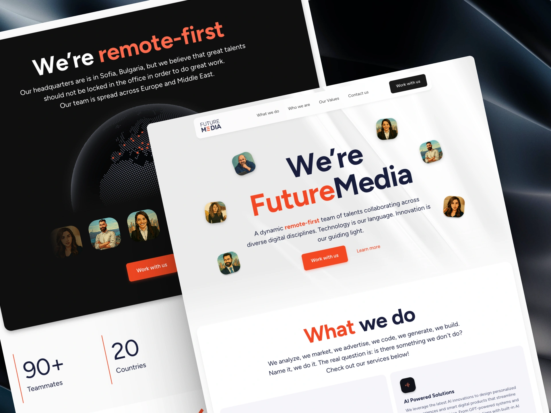 The redesigned website