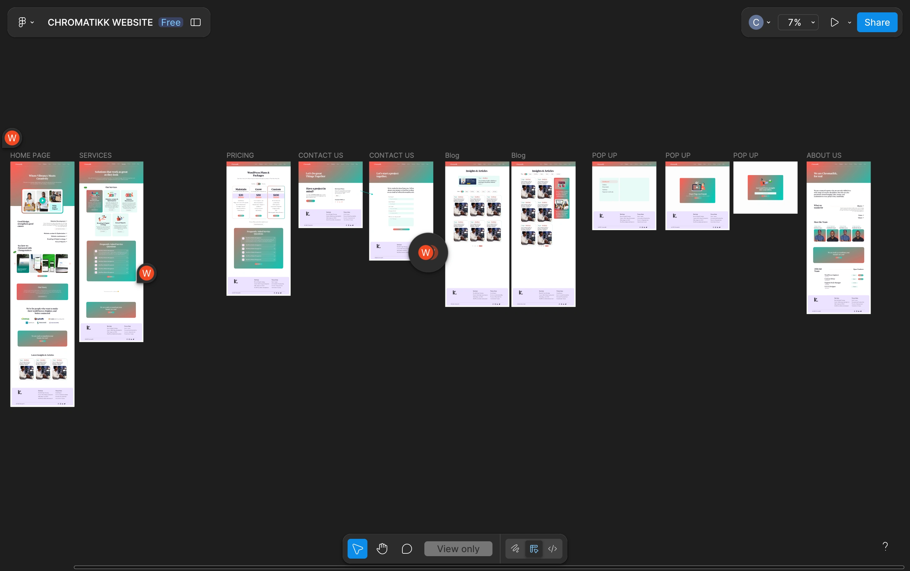 chromatikk figma ui design - sample page