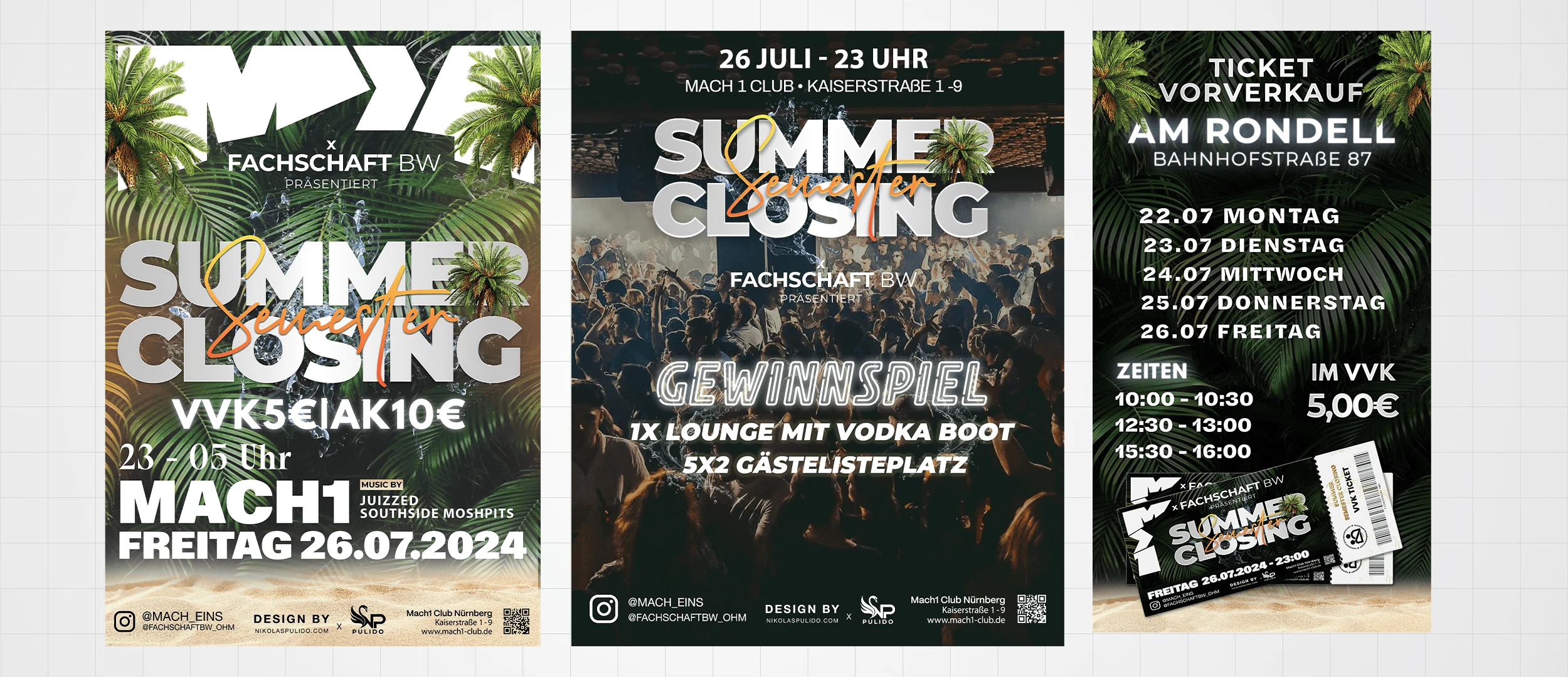 Multi-poster set with giveaway, schedule & flyer