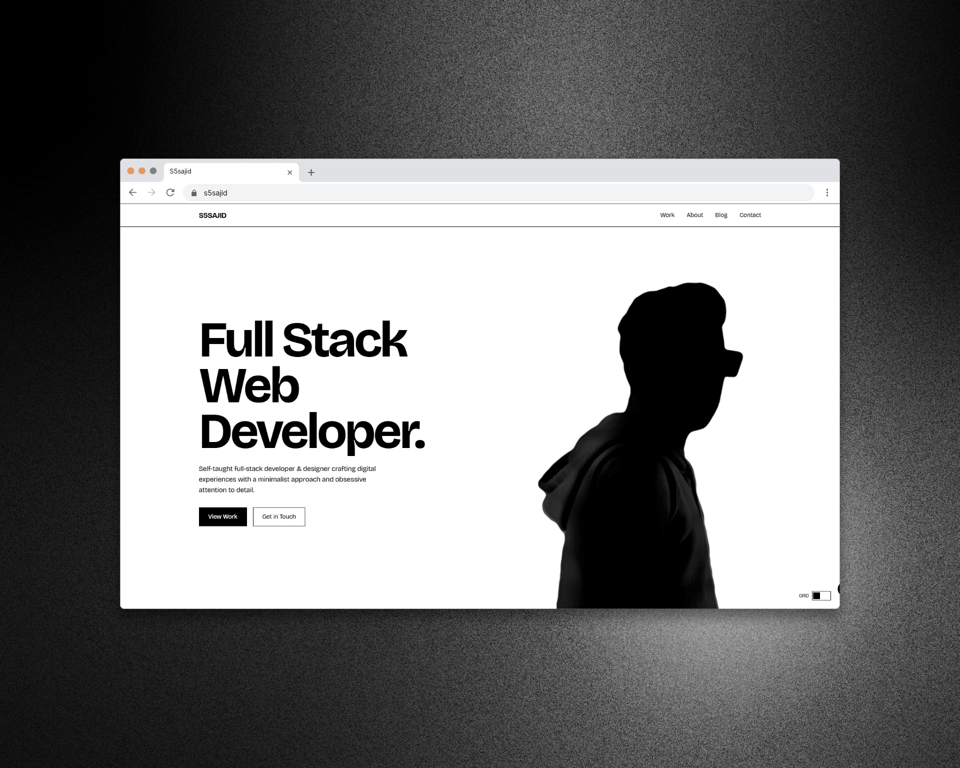 screenshot of s5sajid's portfolio.