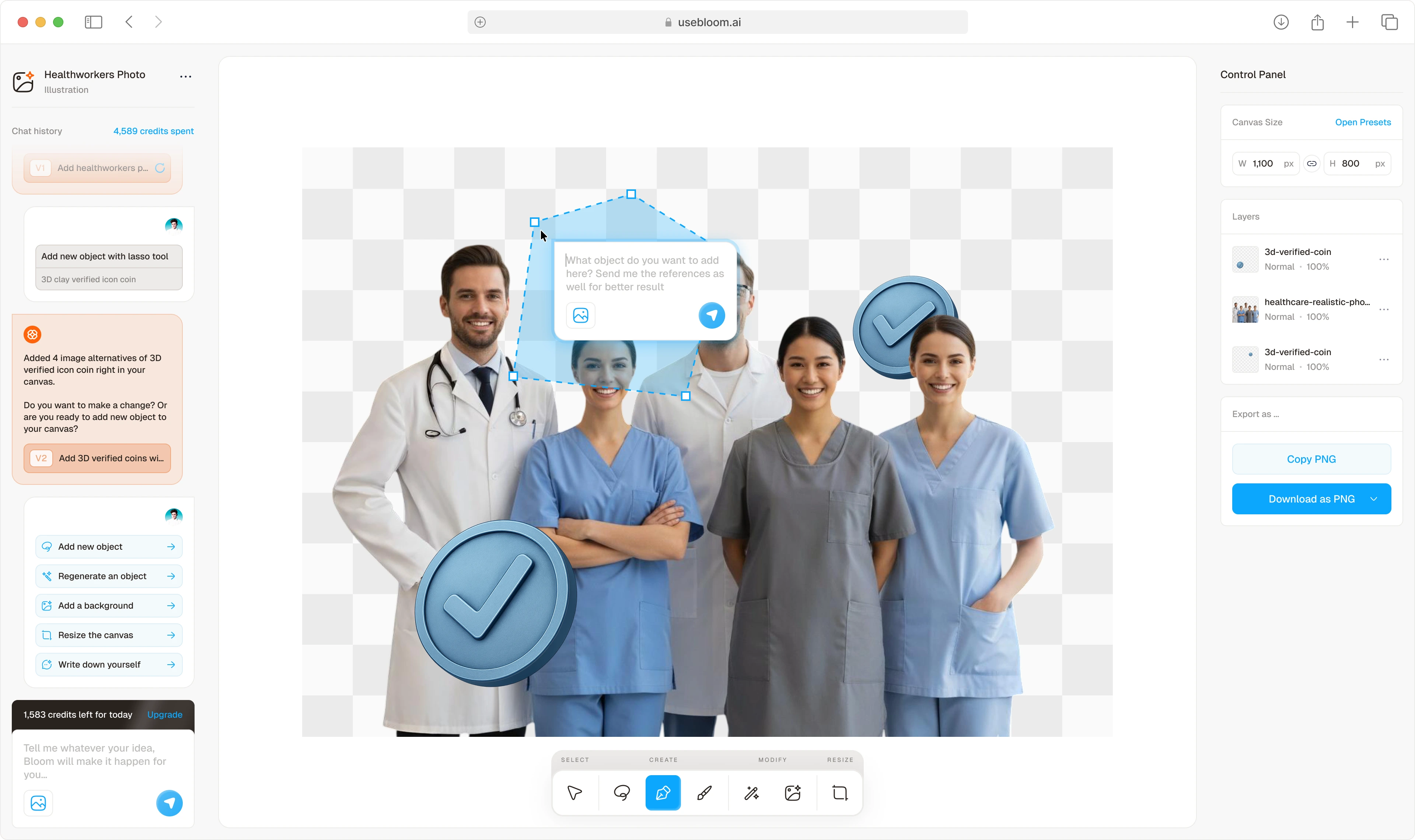 Bloom AI - Illustration Building Process