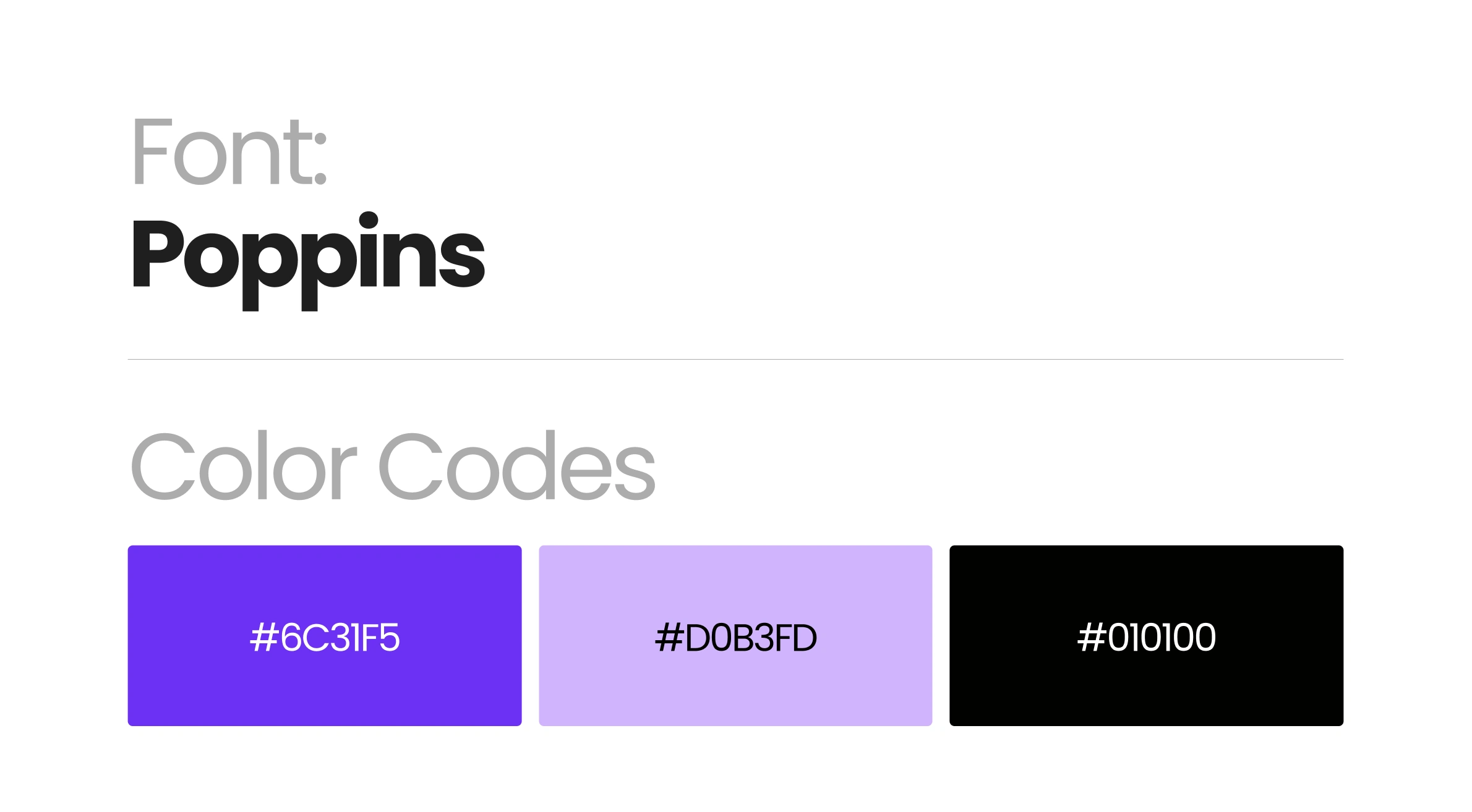 Typeface and color codes