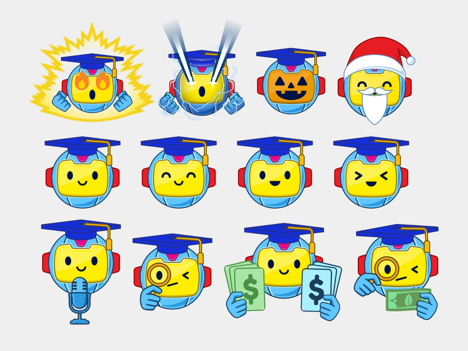 Final design with variety of expressions