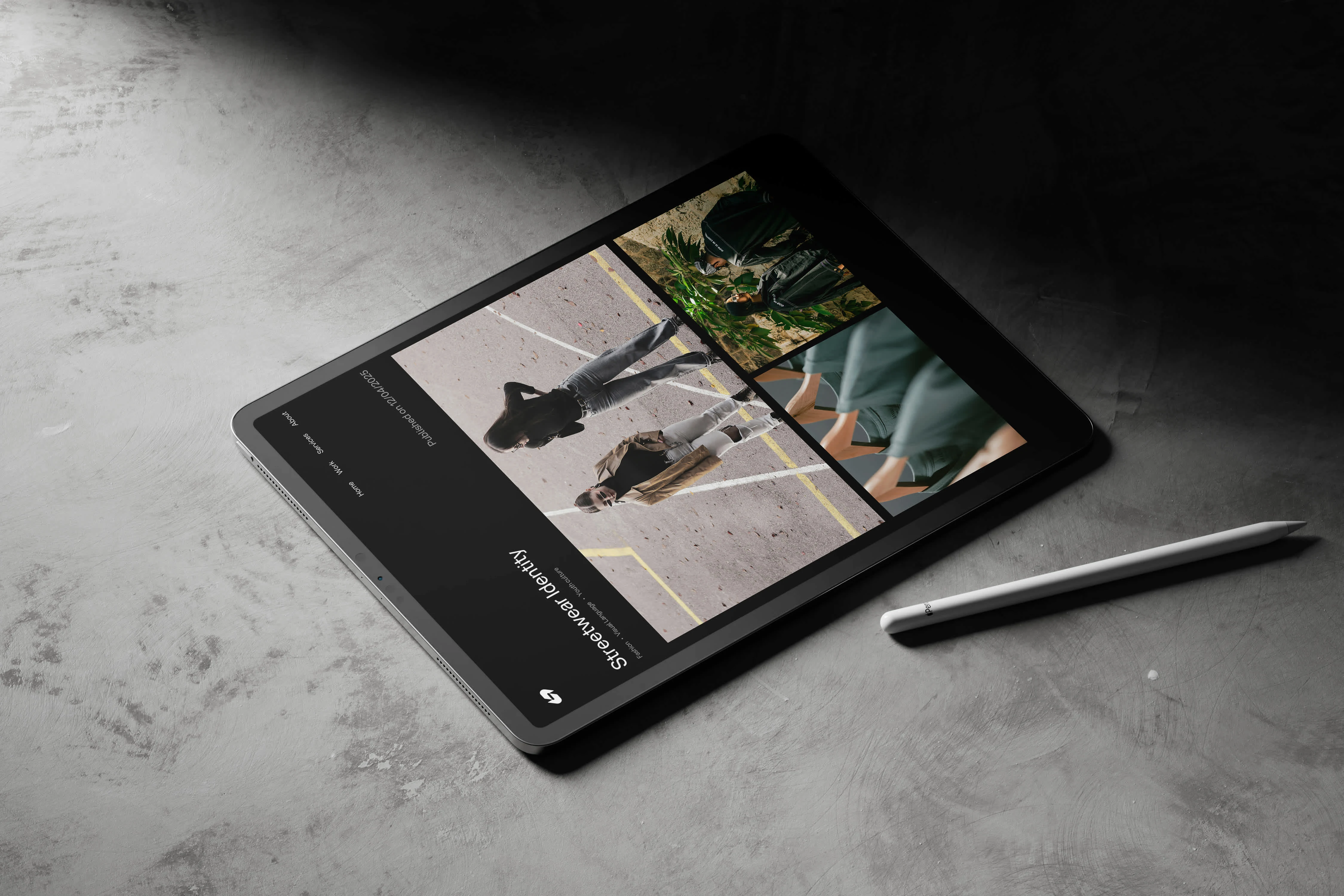 Tablet View - Portfolio section