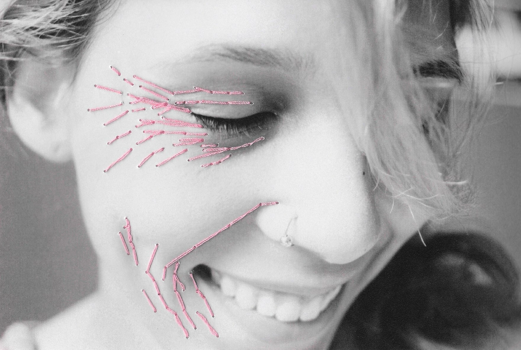 Mixed media photo art based on song's themes 