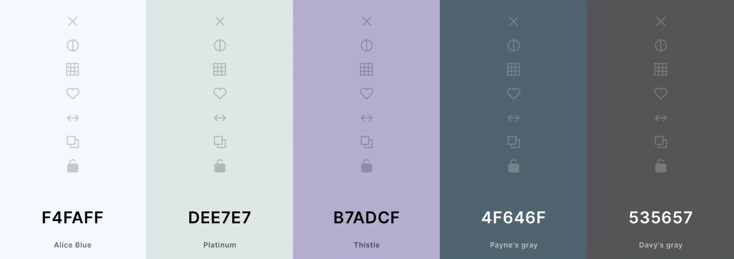Colour scheme created using coolors