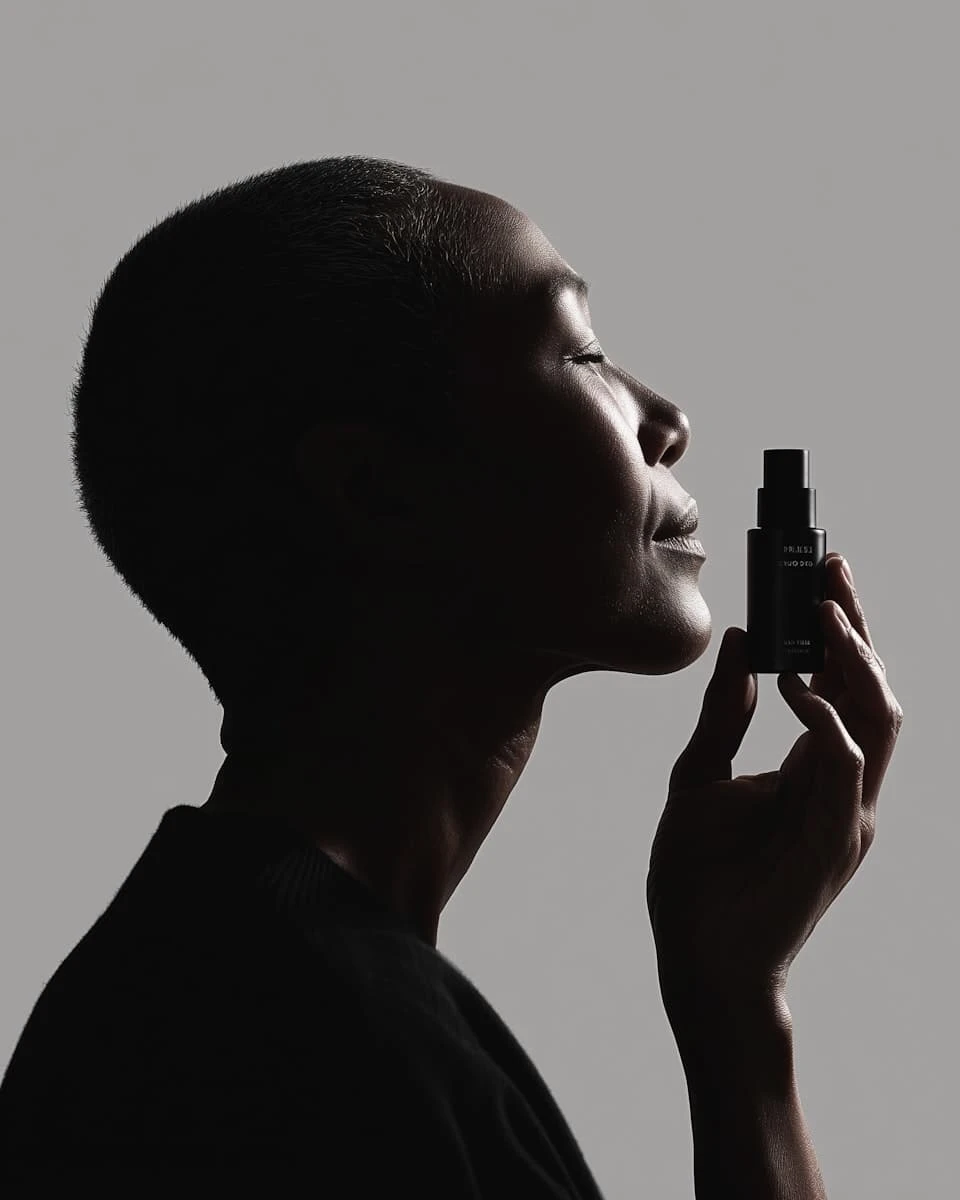 serene silhouette portrait