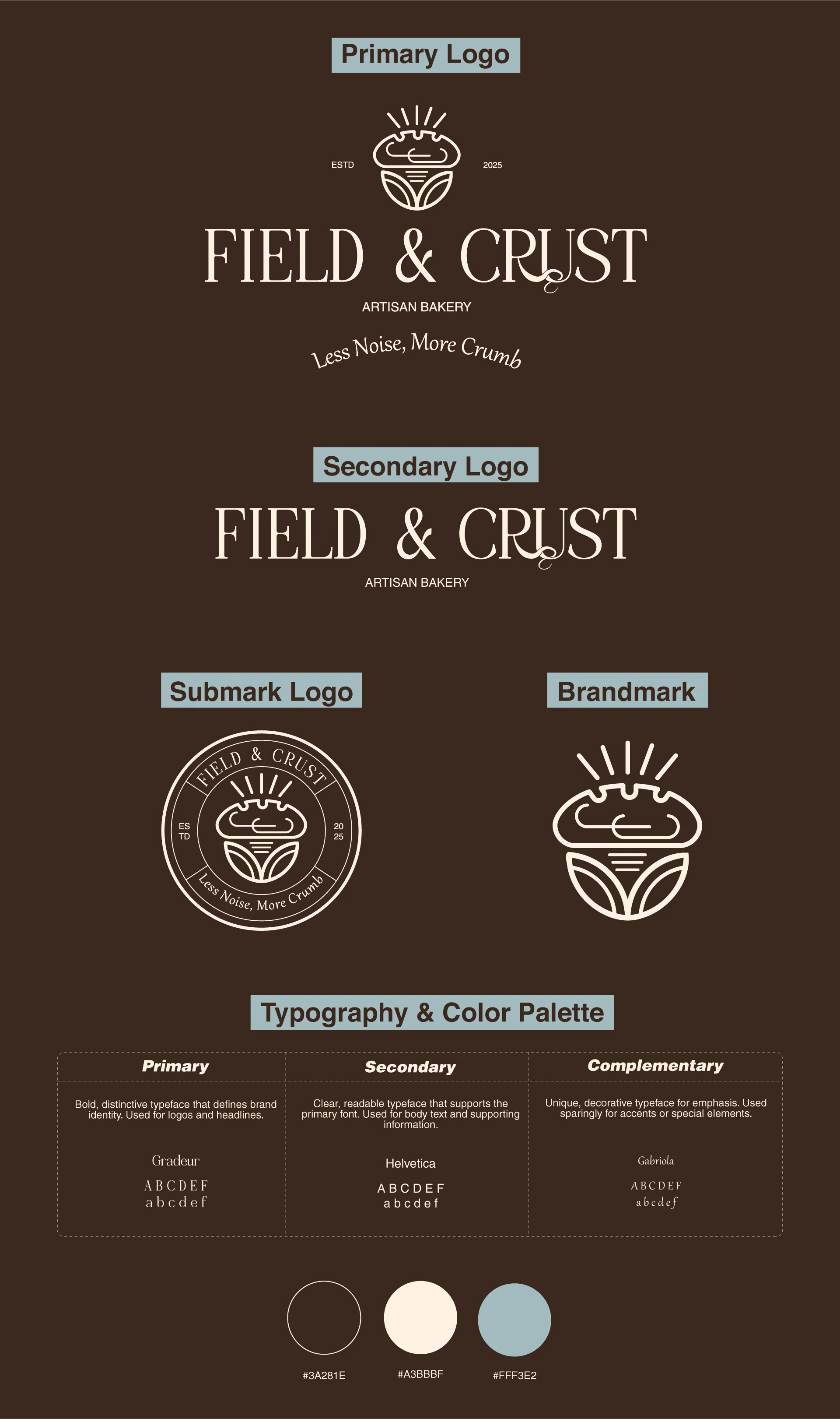 Brand Identity: Logo Suite, Color Palette & Typography