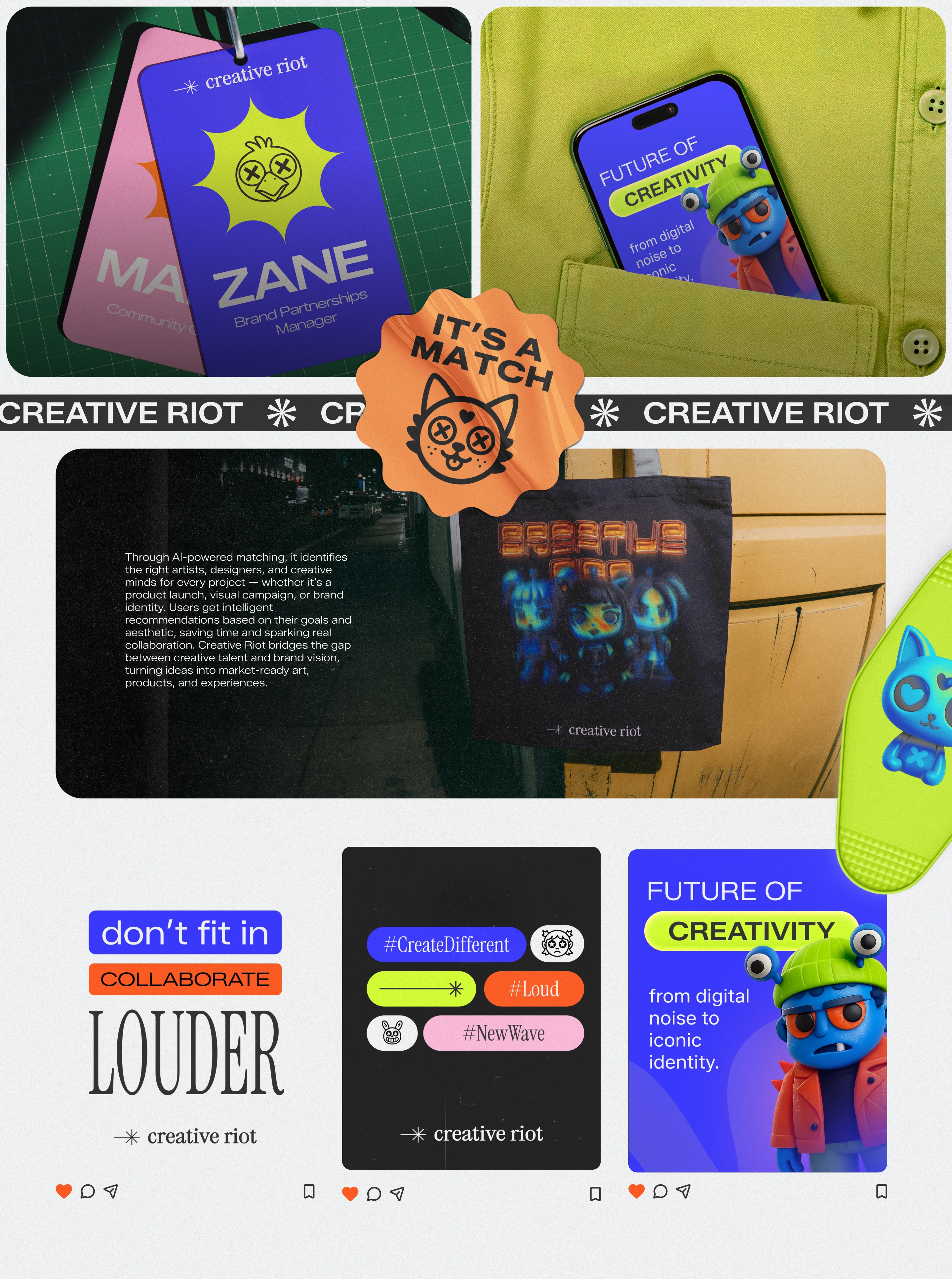 Social Media Graphics for Creative Riot