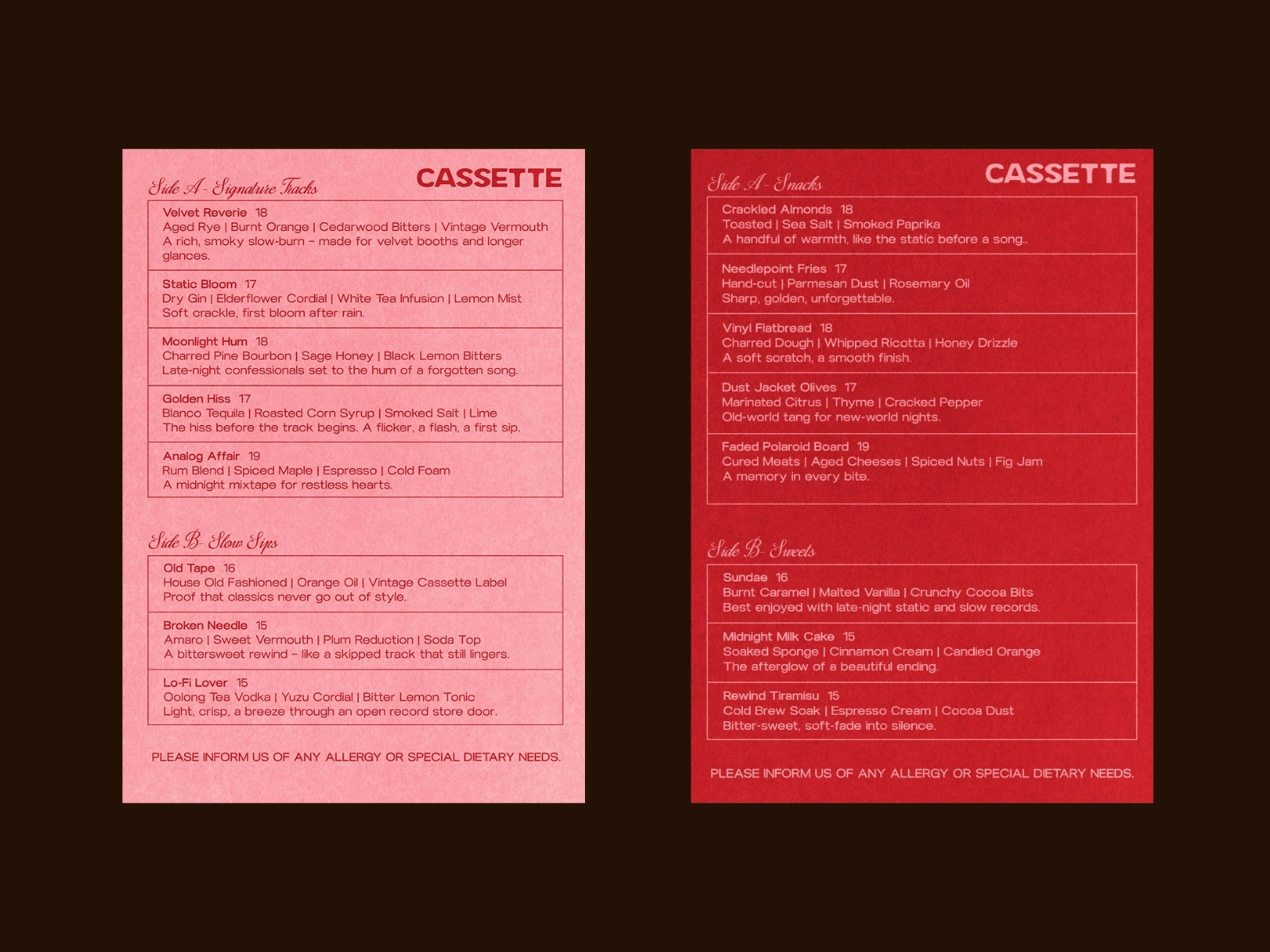 Menu Design