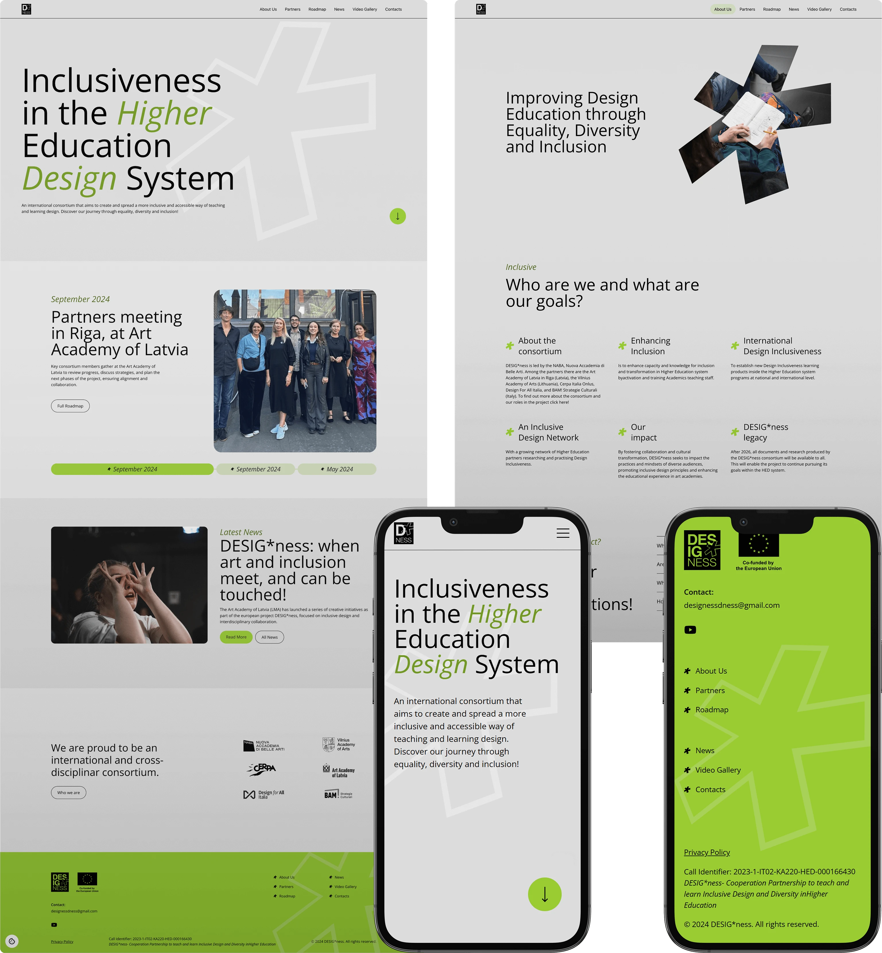 Desktop and mobile screens