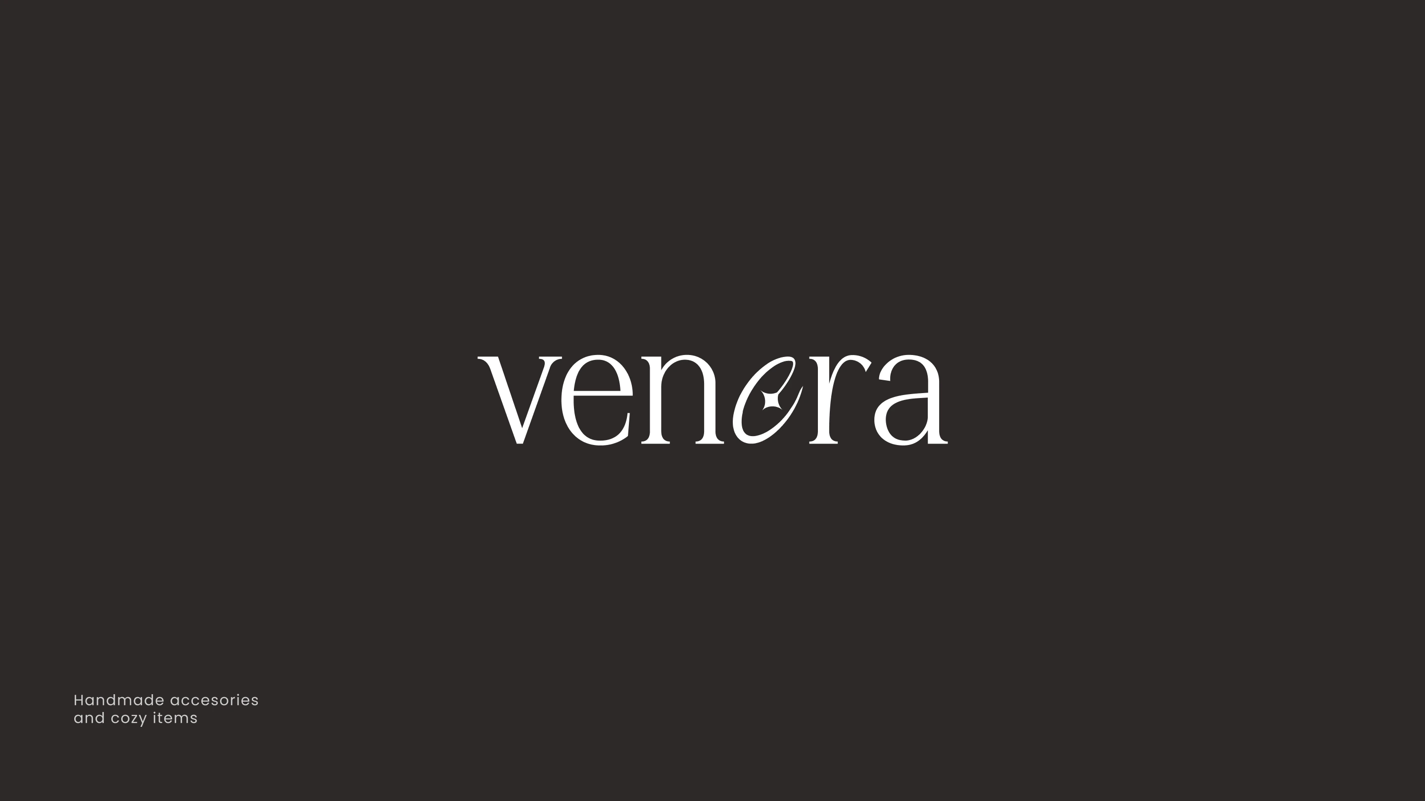 Created a minimalistic logo for Venera, a shop offering handmade accessories and cozy items with a cosmic-inspired theme.