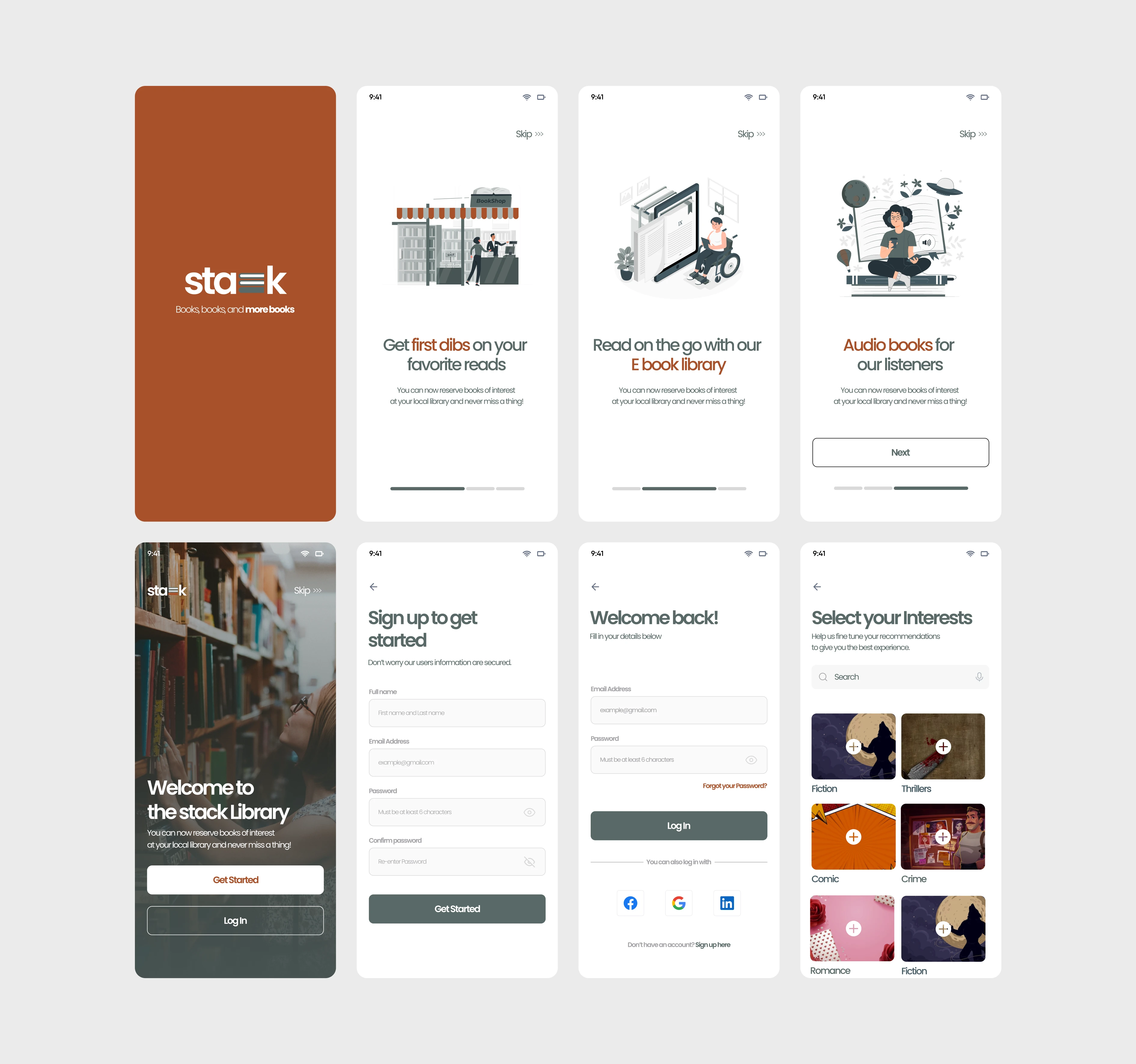 ONBOARDING SCREENS FOR THE PLATFORM